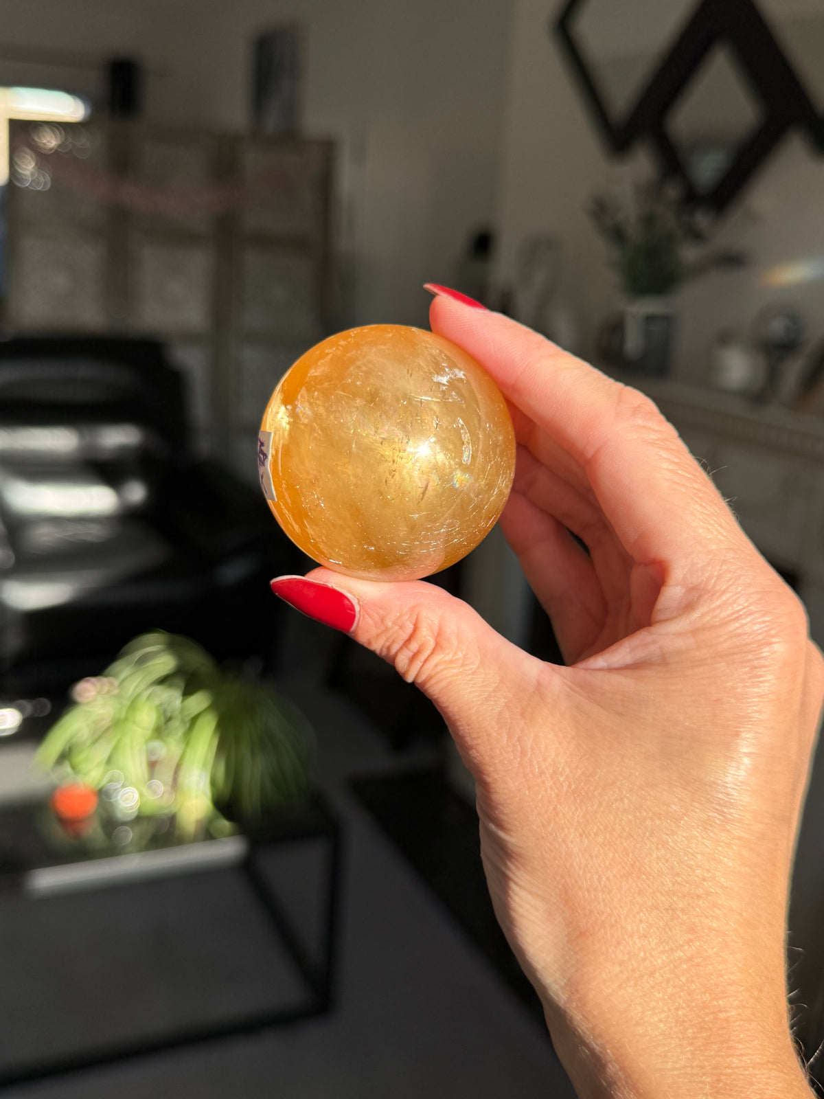 Honey Calcite Sphere - Imperfect