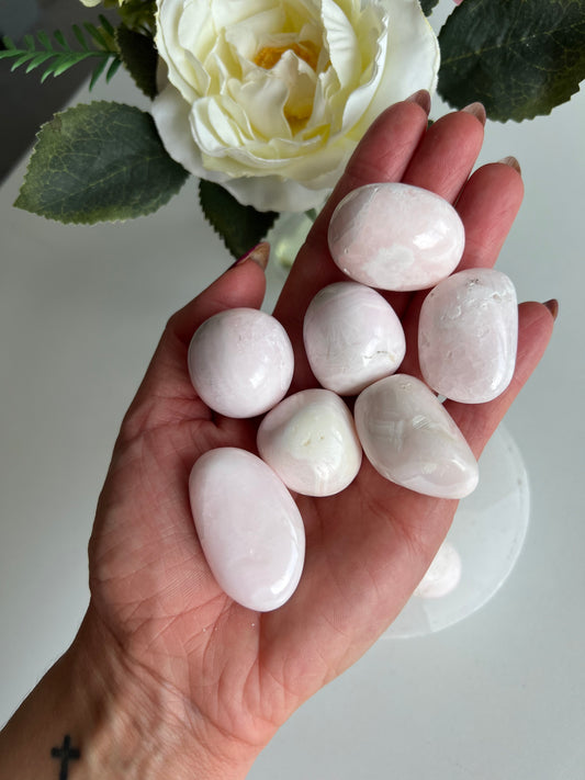 Chunky Peruvian Mangano Calcite Tumbles