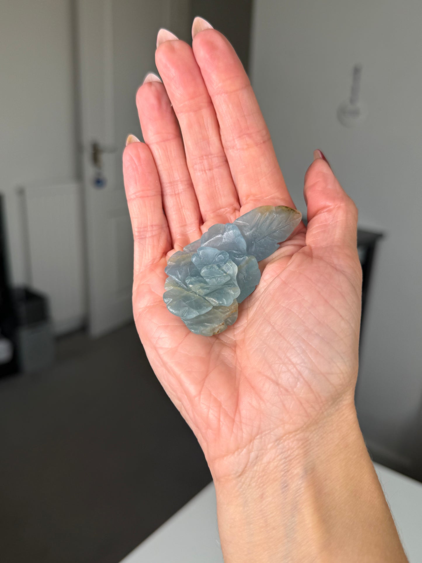 Blue Onyx Flower With Stand
