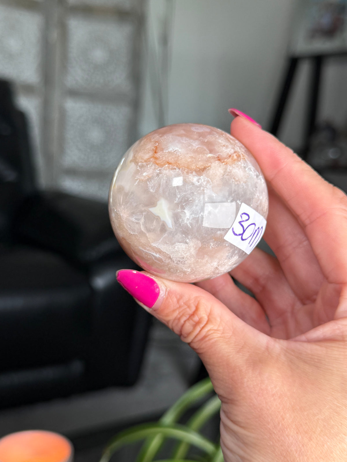 Flower Agate Sphere