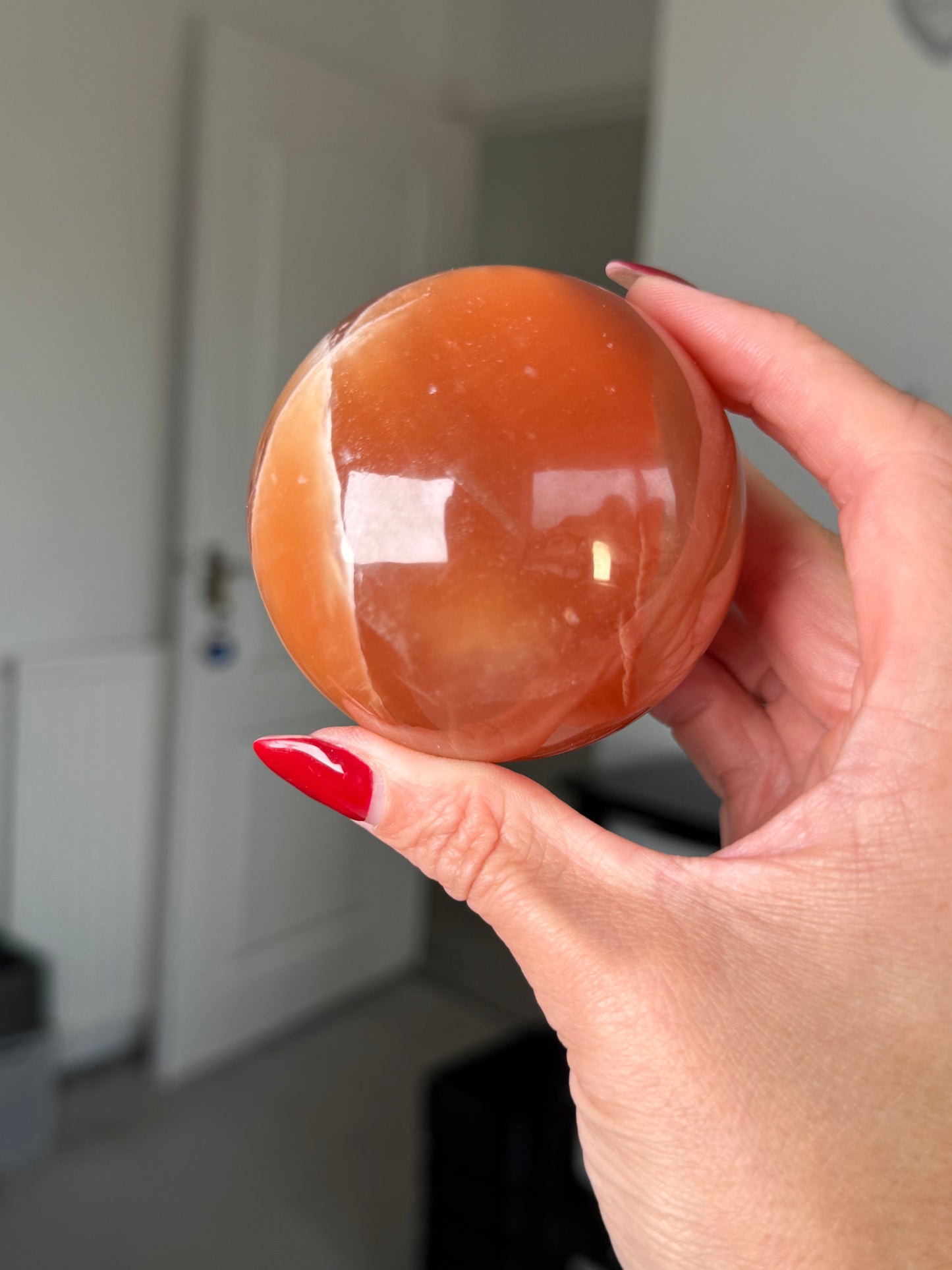 Honey Calcite Sphere