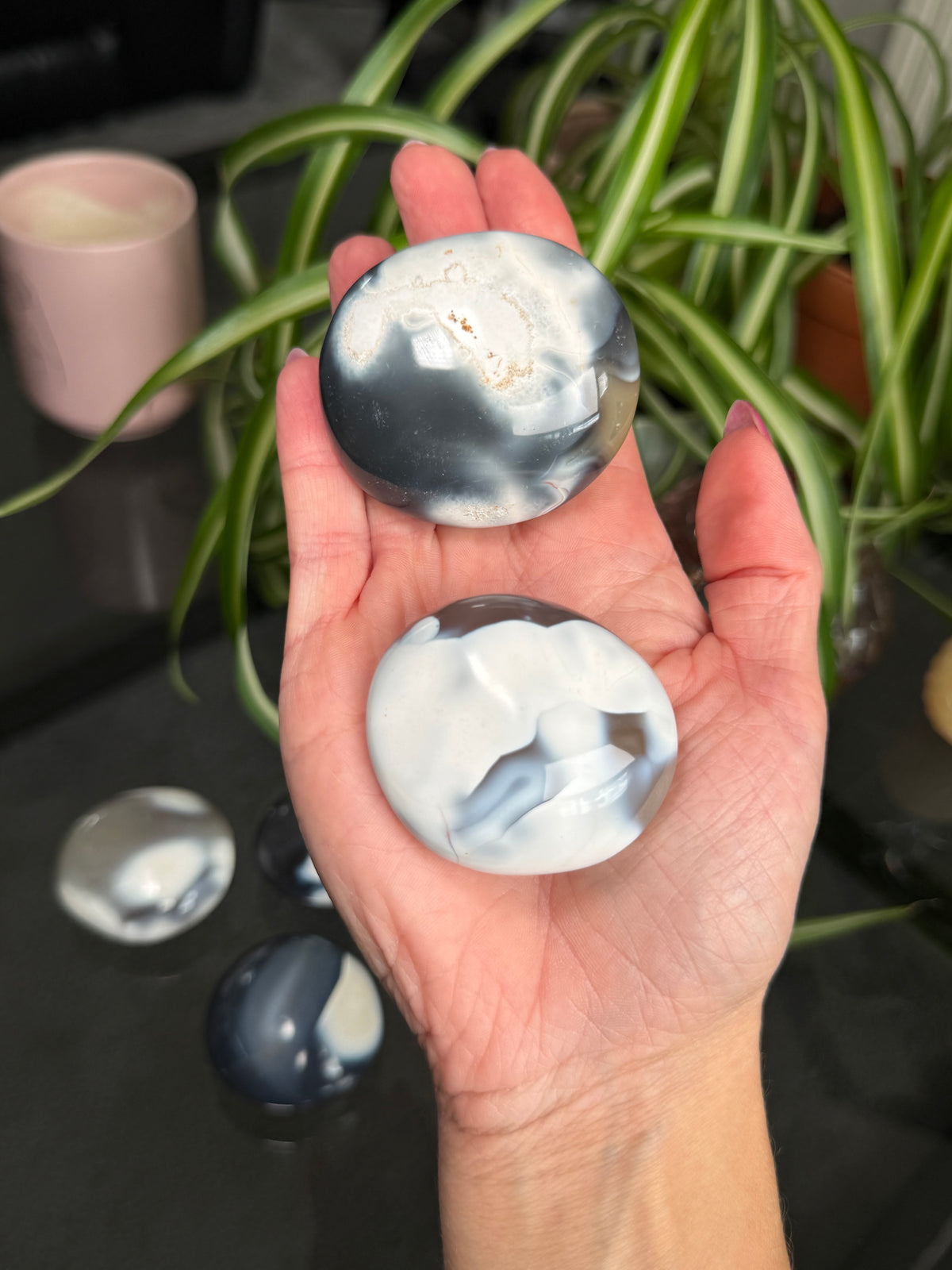 Orca Agate Palm Stone - Intuitively Chosen