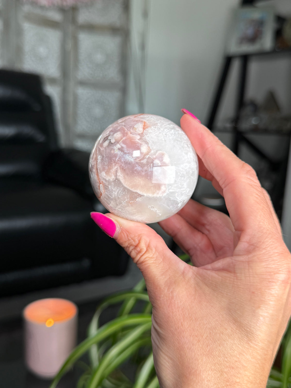 Flower Agate Sphere