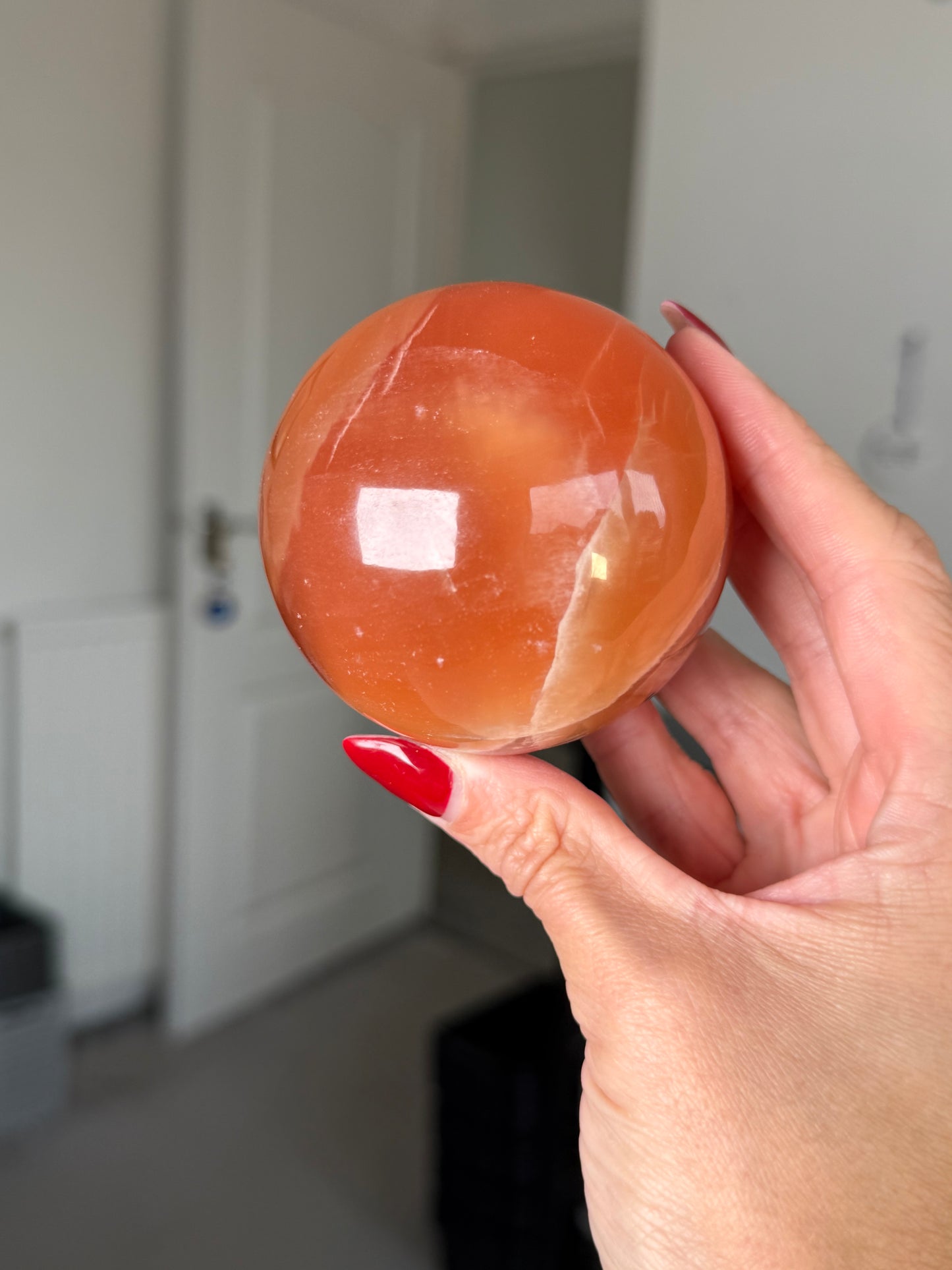 Honey Calcite Sphere