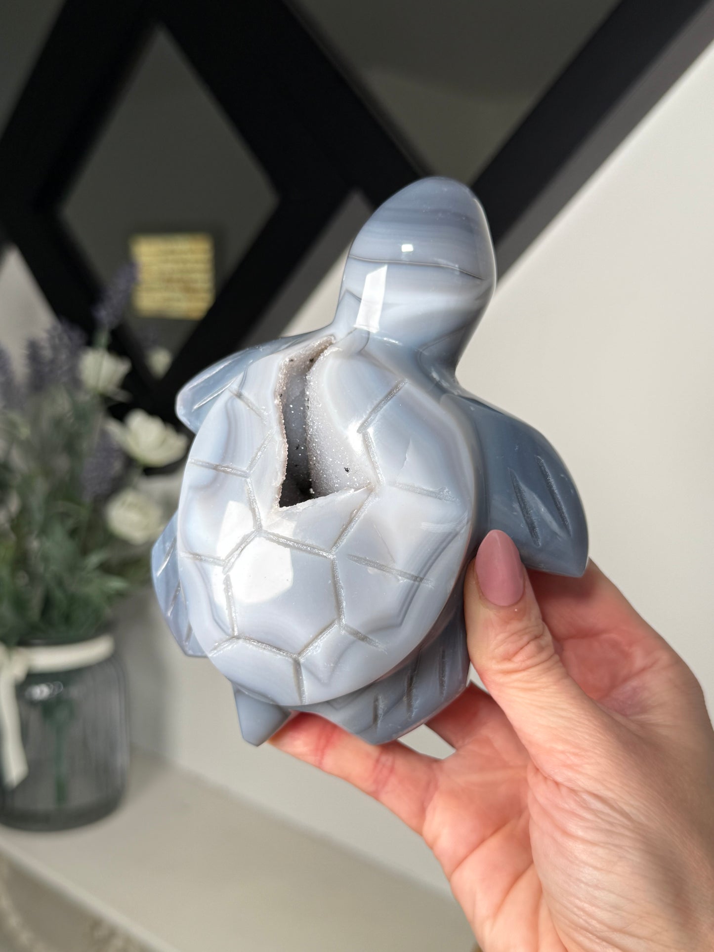 Agate Turtle With Stand