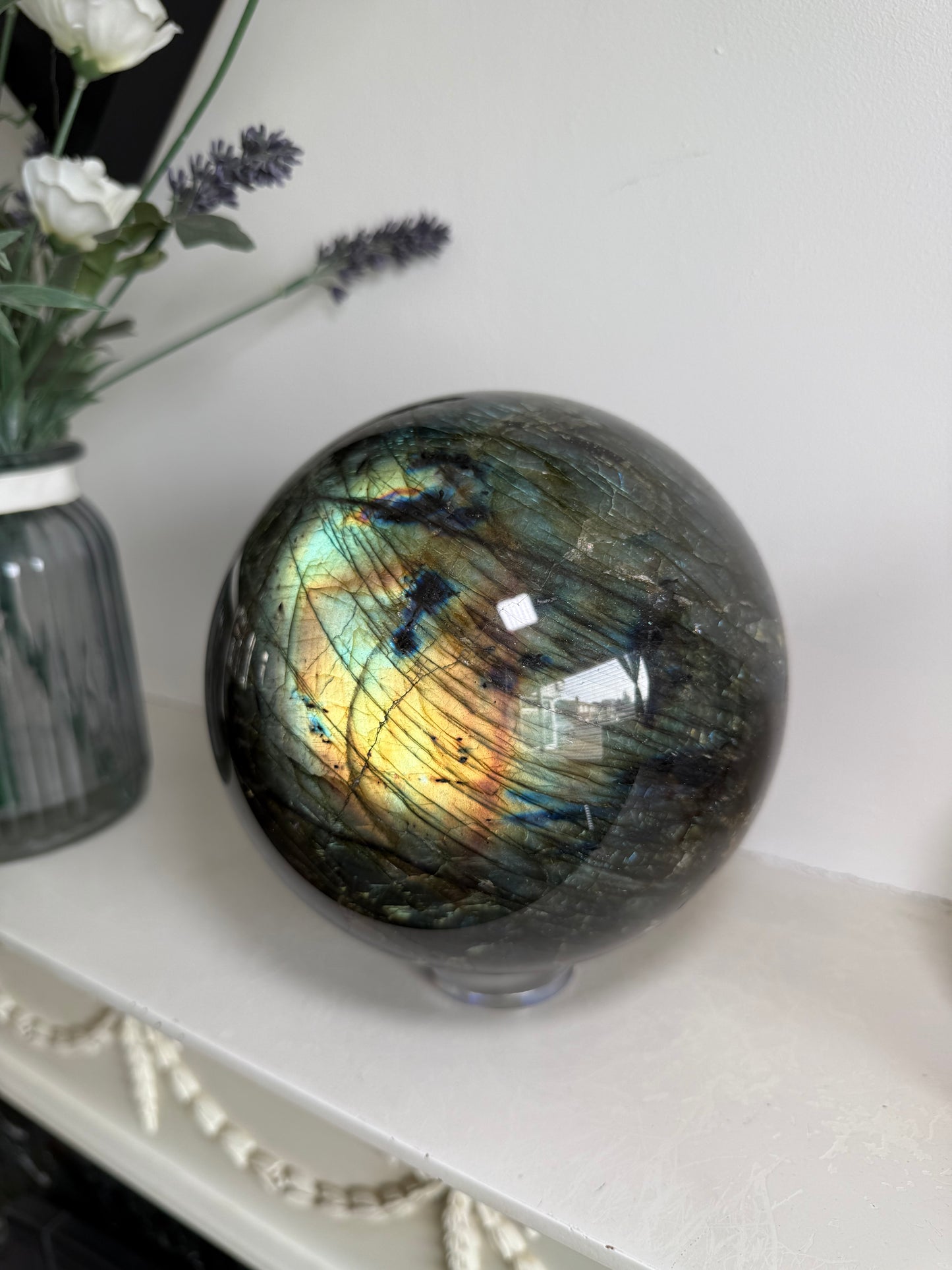 XL Labradorite Sphere - 5.1KG