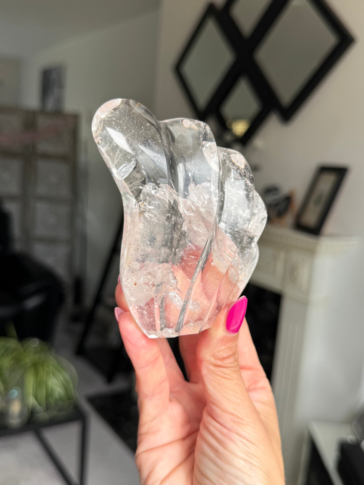 Master Carved Clear Quartz Wave