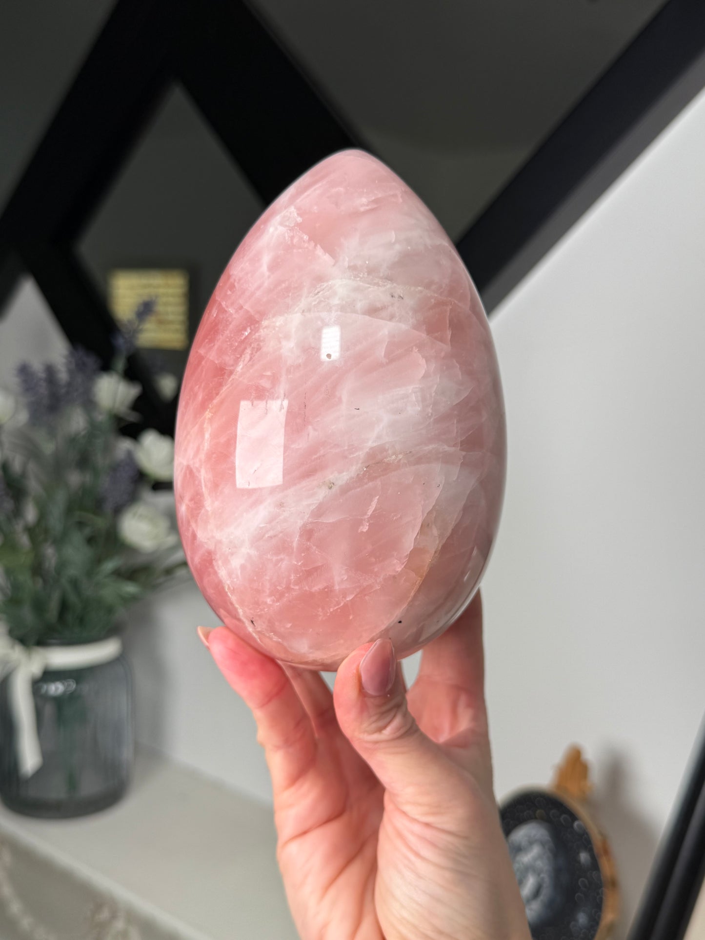 XL Rose Quartz Egg