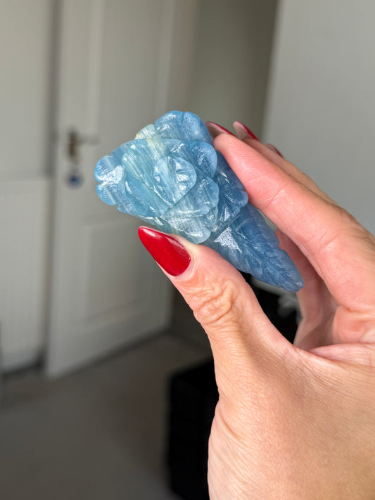 Blue Onyx Flower With Stand