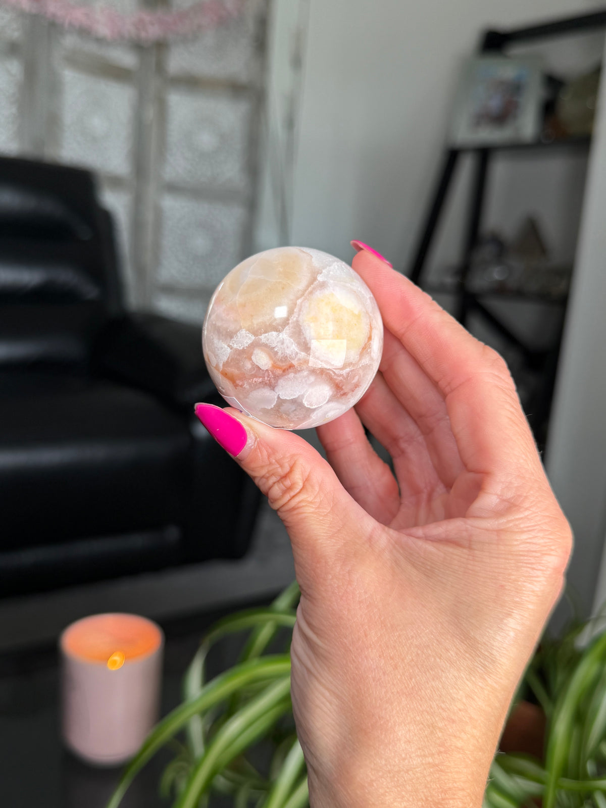Flower Agate Sphere