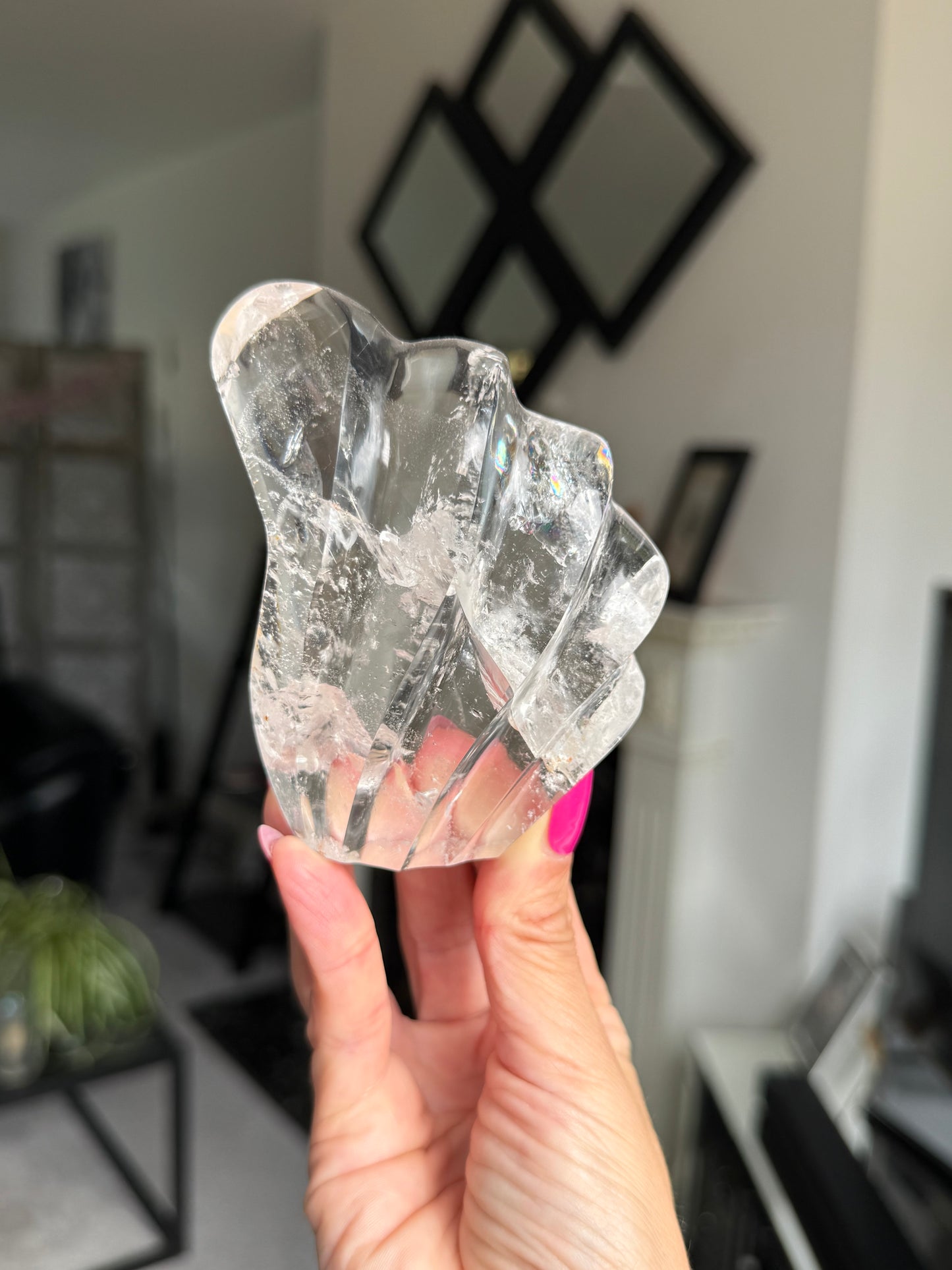 Master Carved Clear Quartz Wave