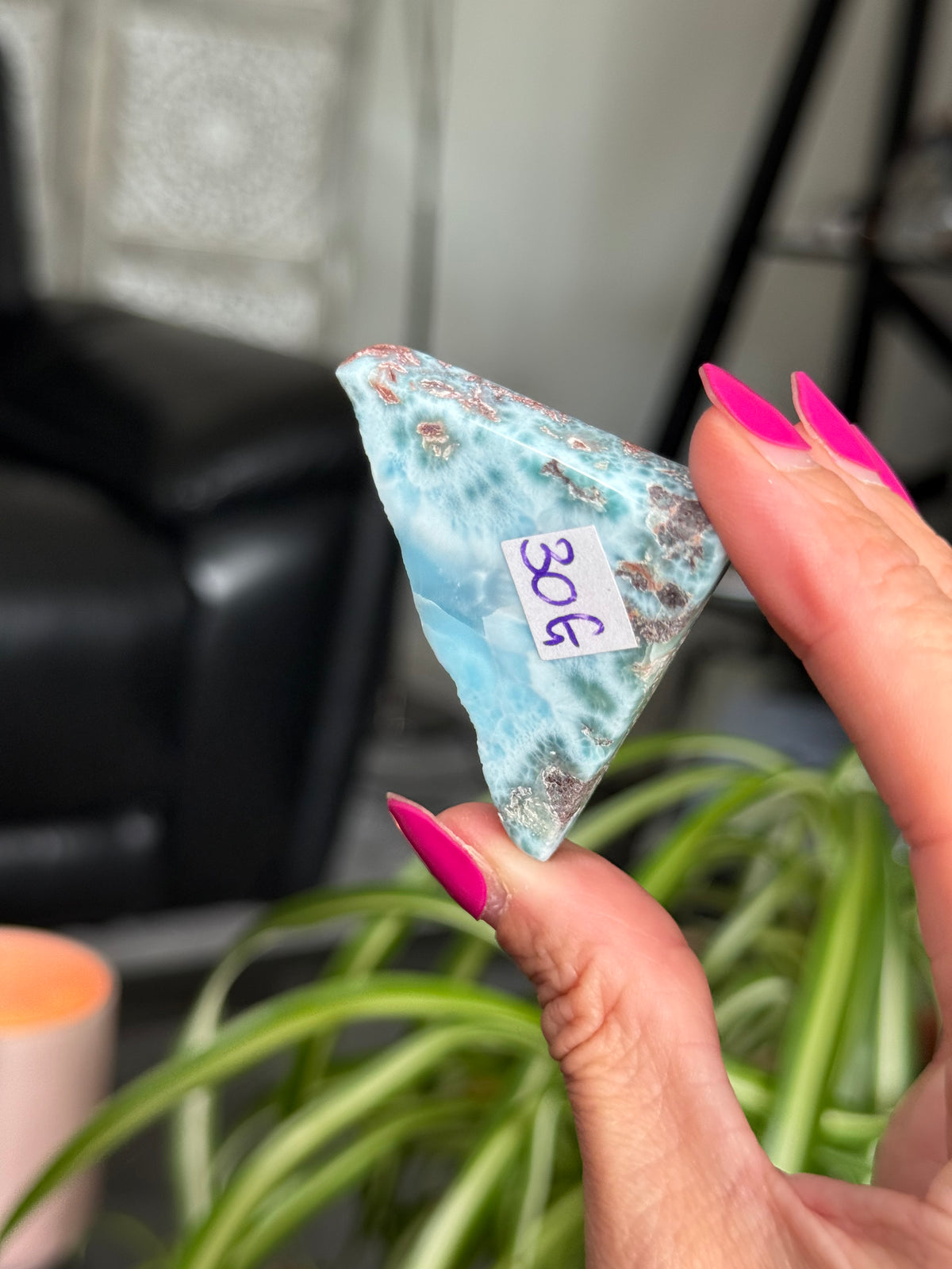 Larimar Polished Slice
