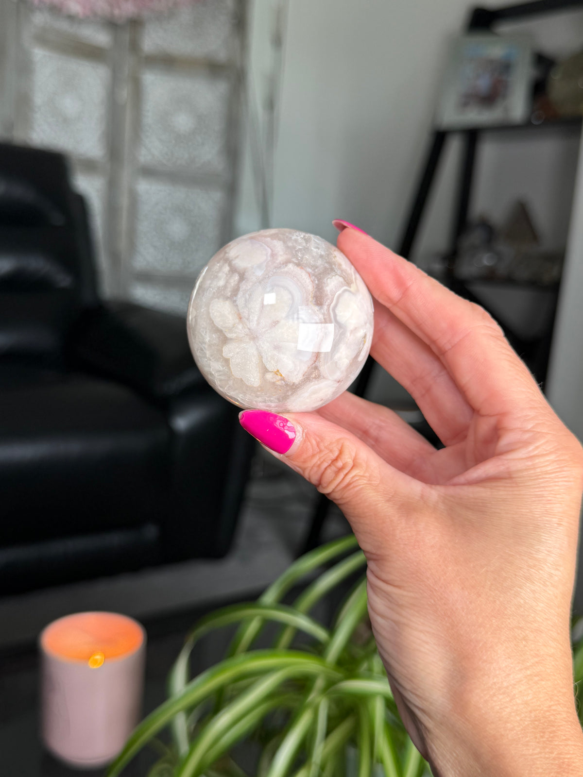 Flower Agate Sphere