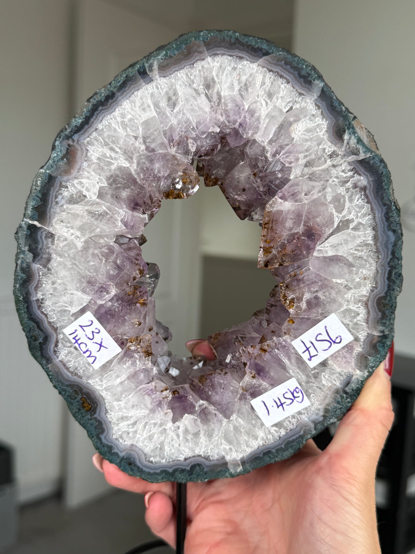 Amethyst Portal On Fixed Black Stand