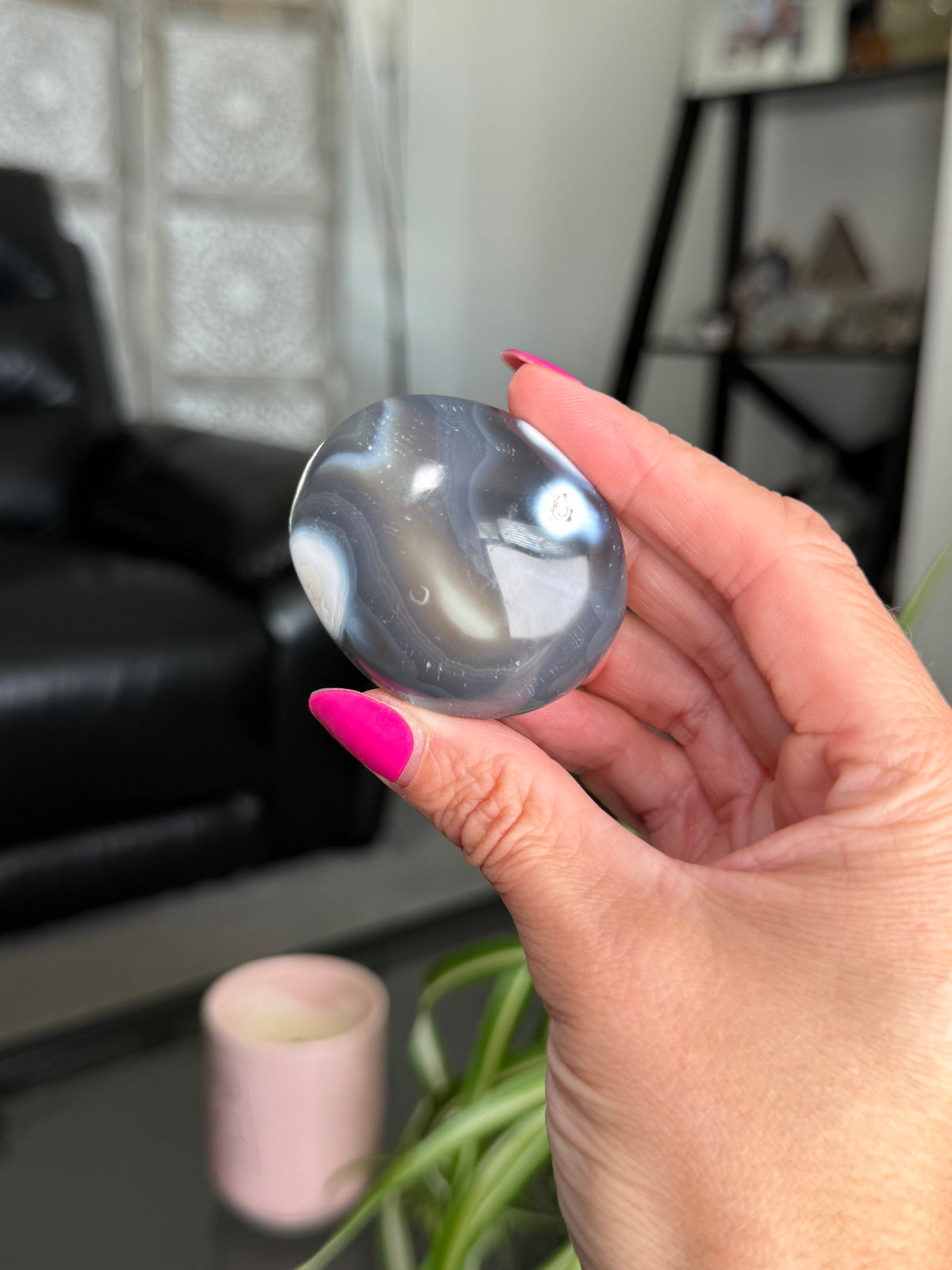 Orca Agate Palm Stone - Intuitively Chosen