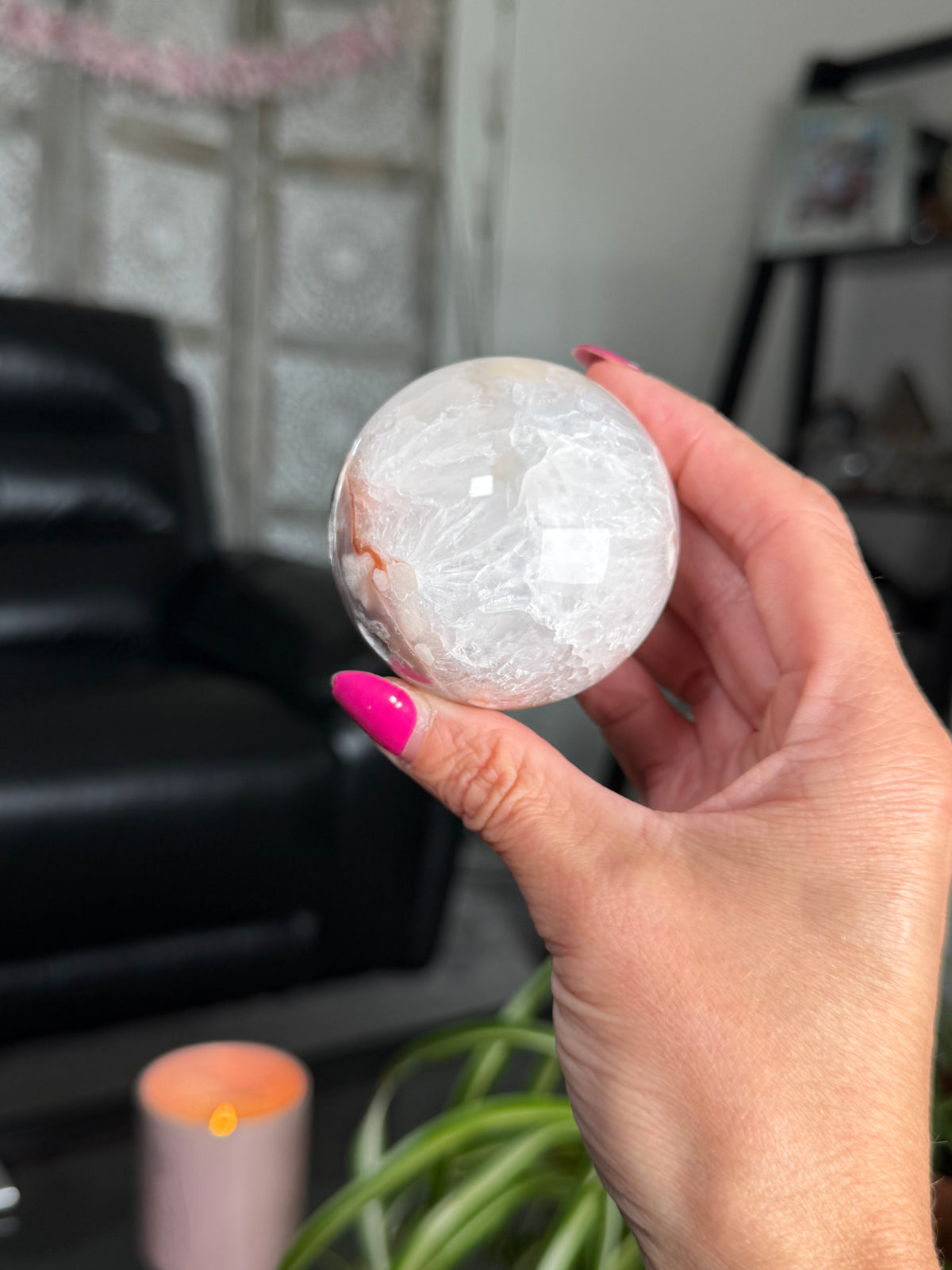 Flower Agate Sphere