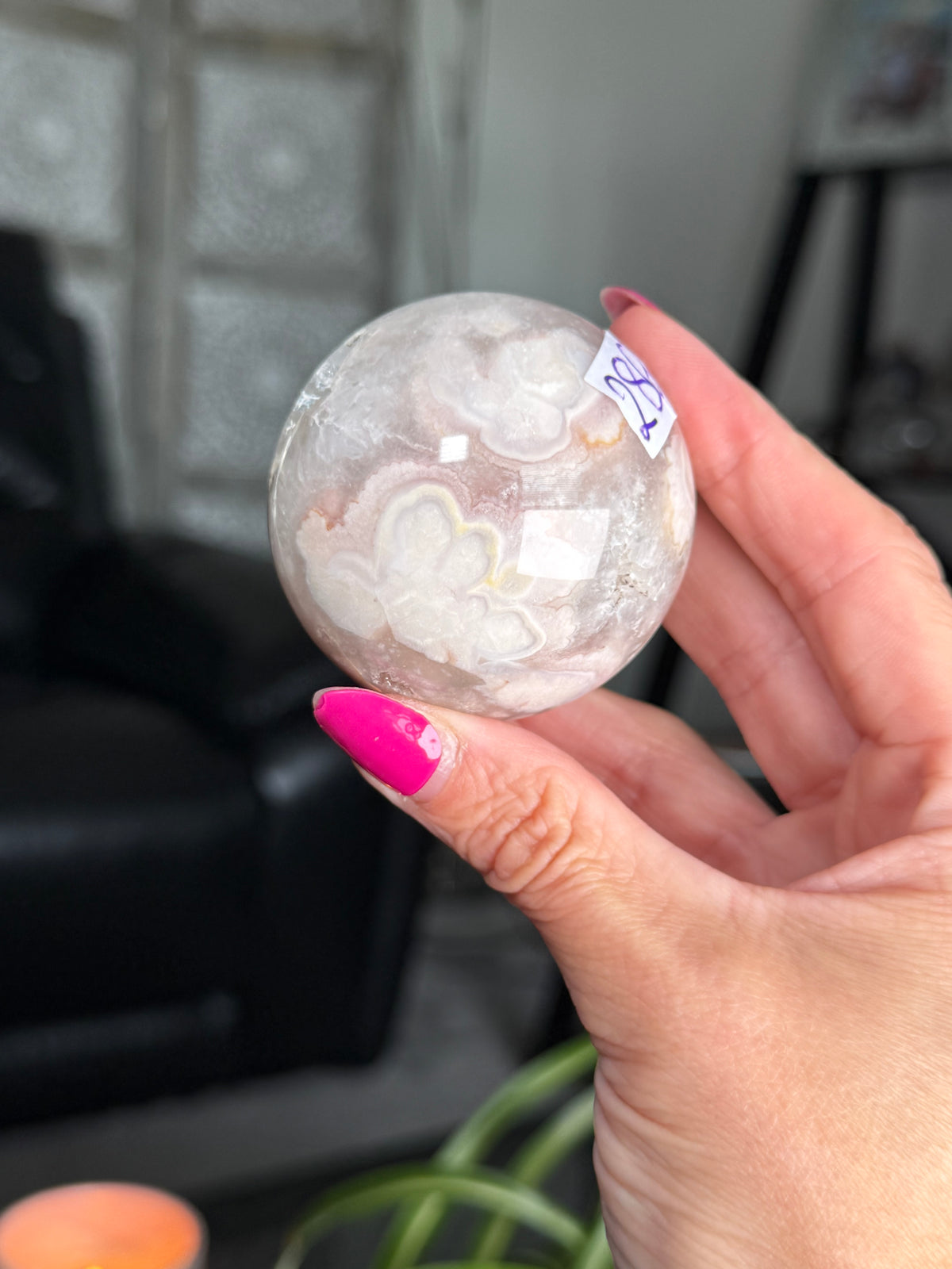 Flower Agate Sphere