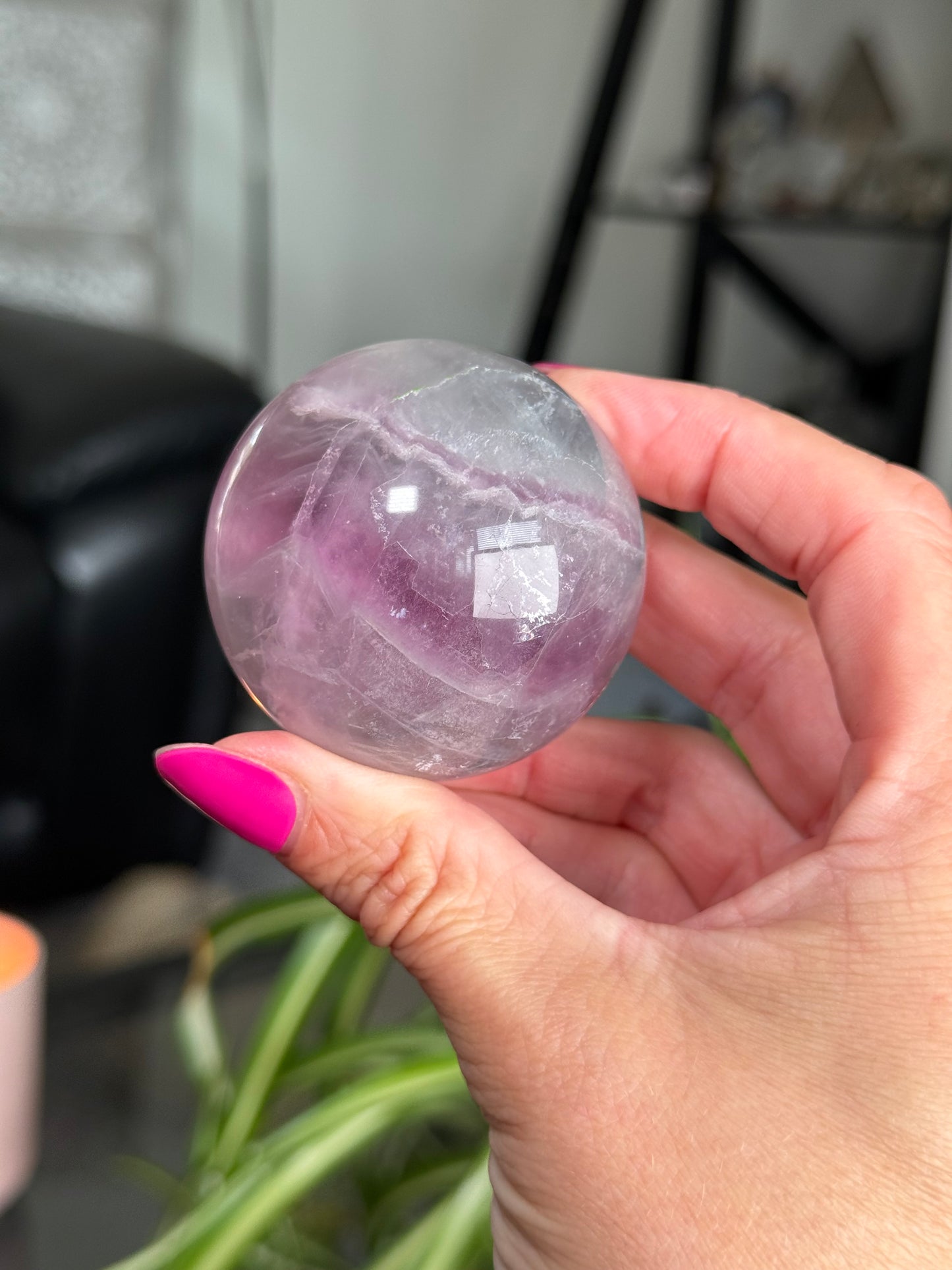 Purple & Green Fluorite Sphere