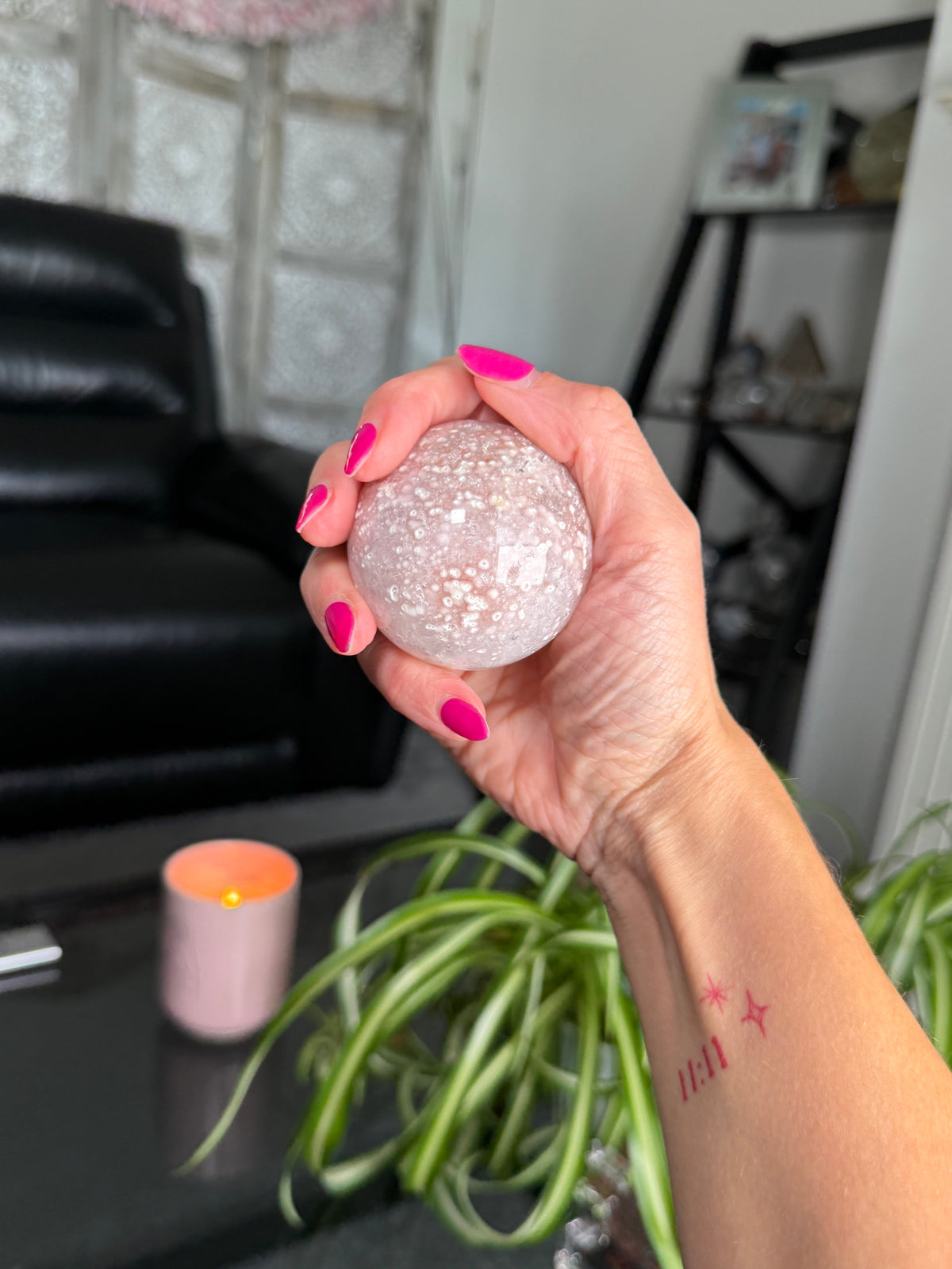 Flower Agate Sphere