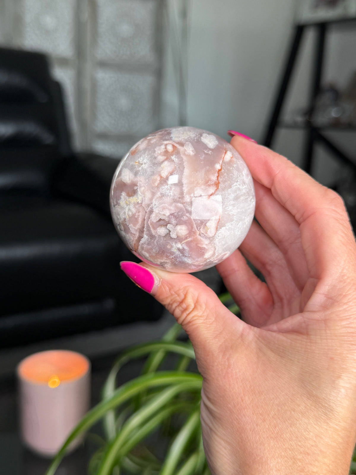 Flower Agate Sphere