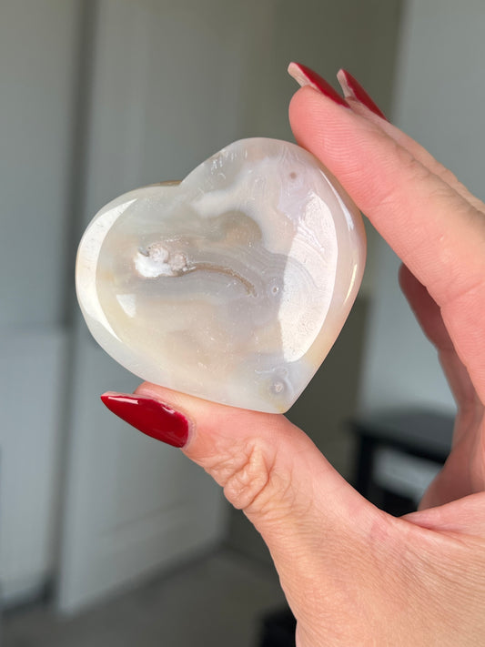Mini Mini Flower Agate Heart Bowl
