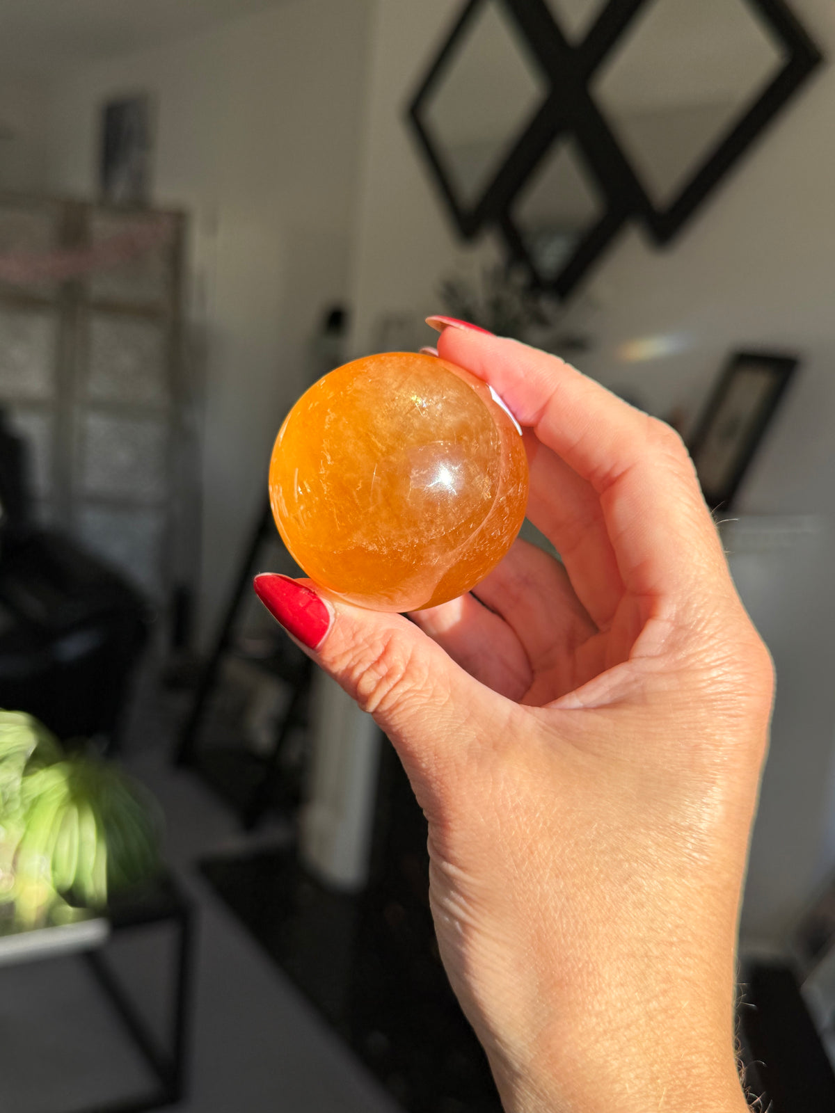 Honey Calcite Sphere - Imperfect