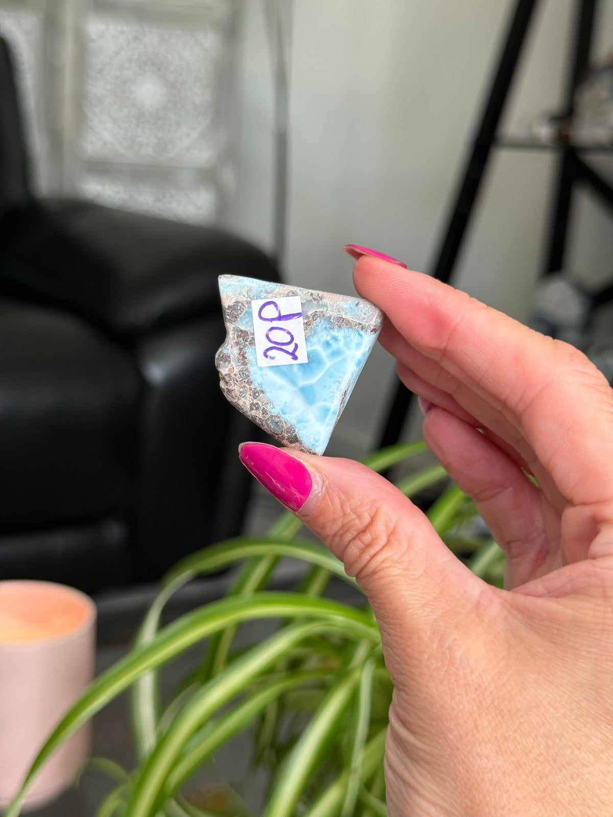 Larimar Polished Slice