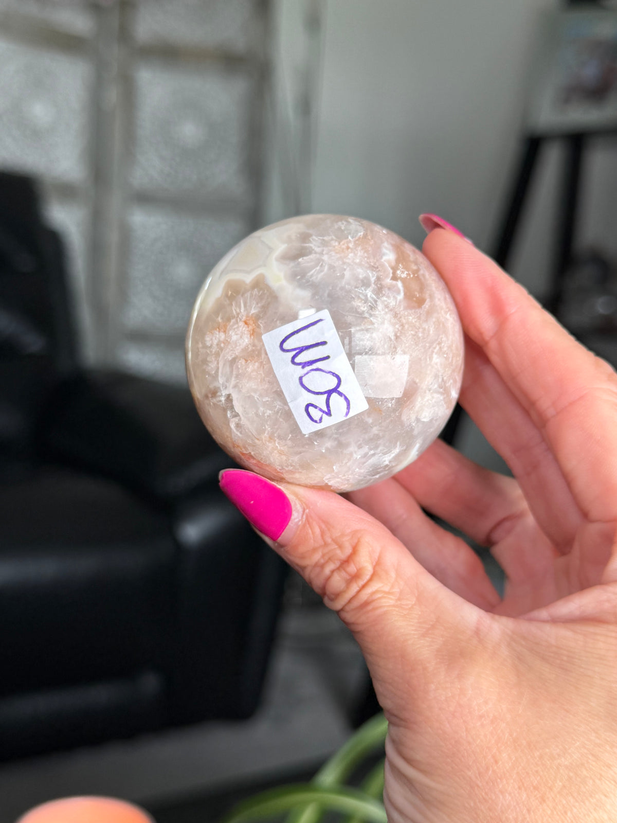Flower Agate Sphere