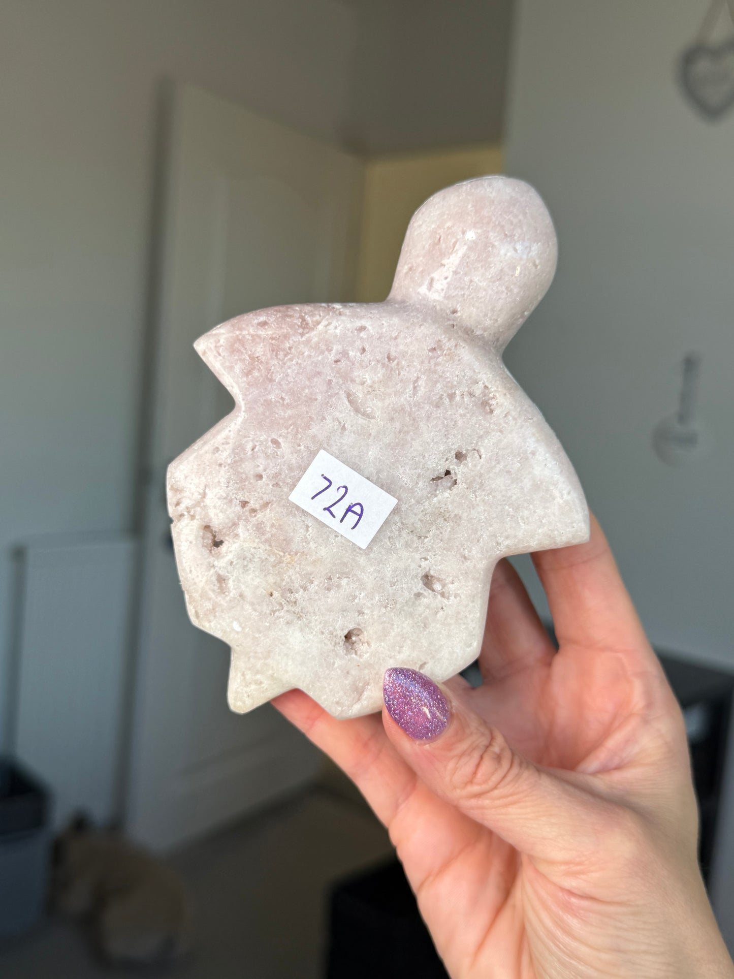 Pink Amethyst Turtle With Stand