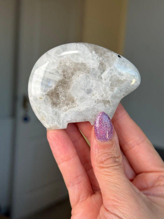 Rainbow Moonstone Zuni Bear