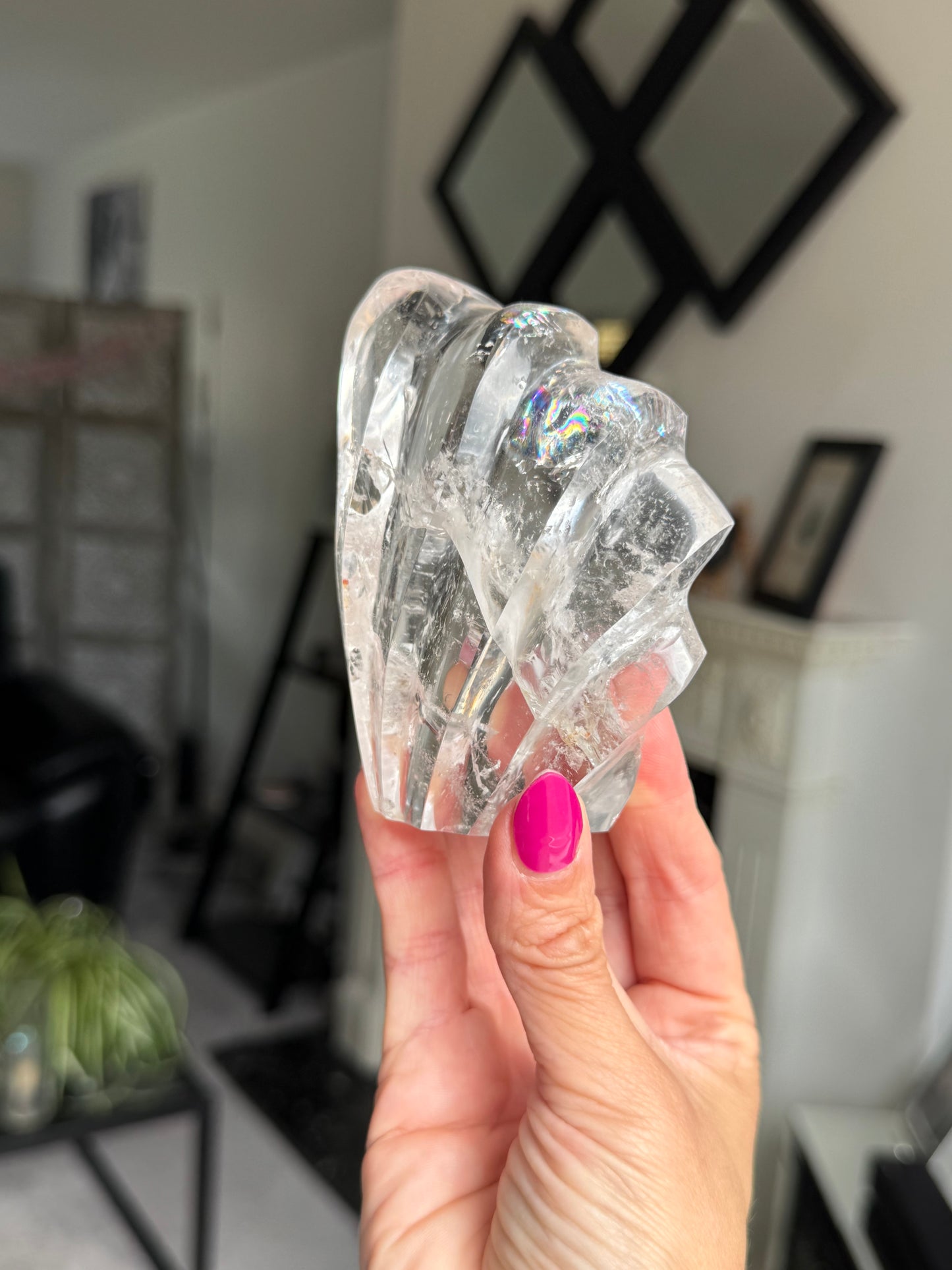 Master Carved Clear Quartz Wave