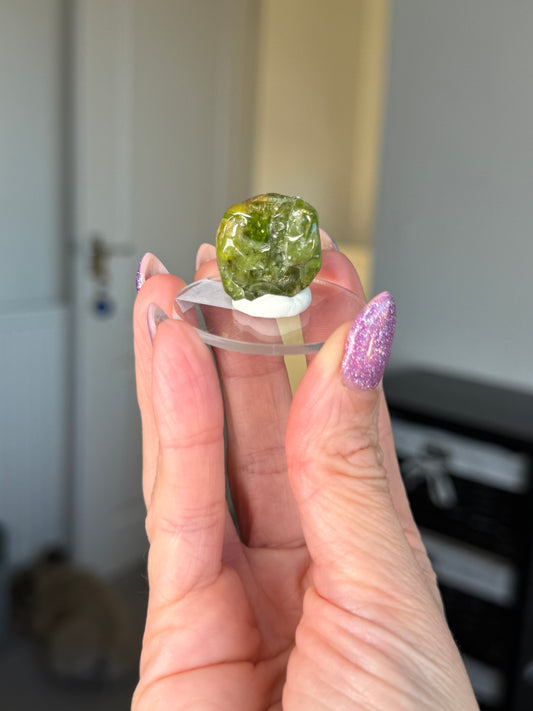 Peridot Tumble On Stand
