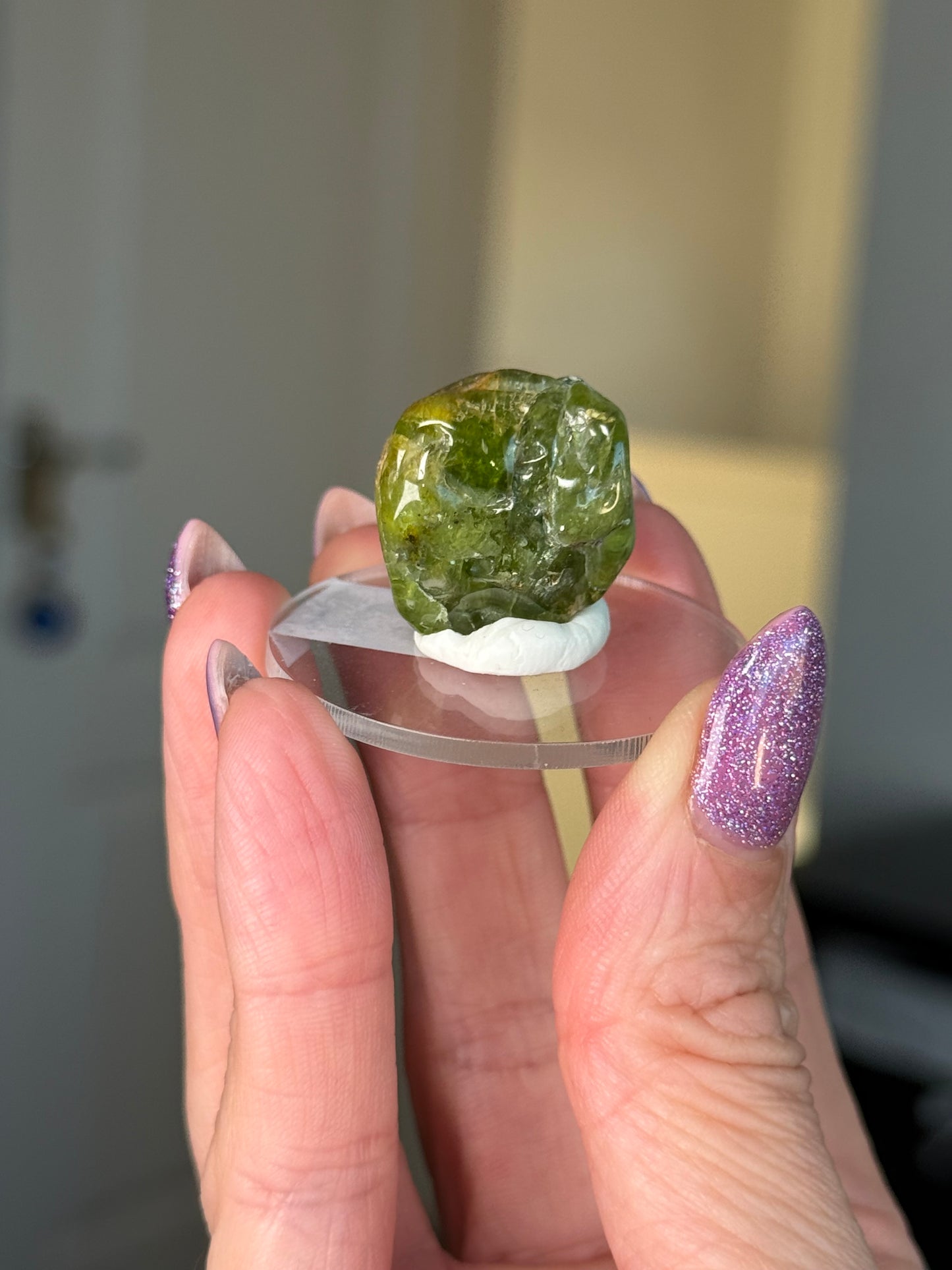 Peridot Tumble On Stand