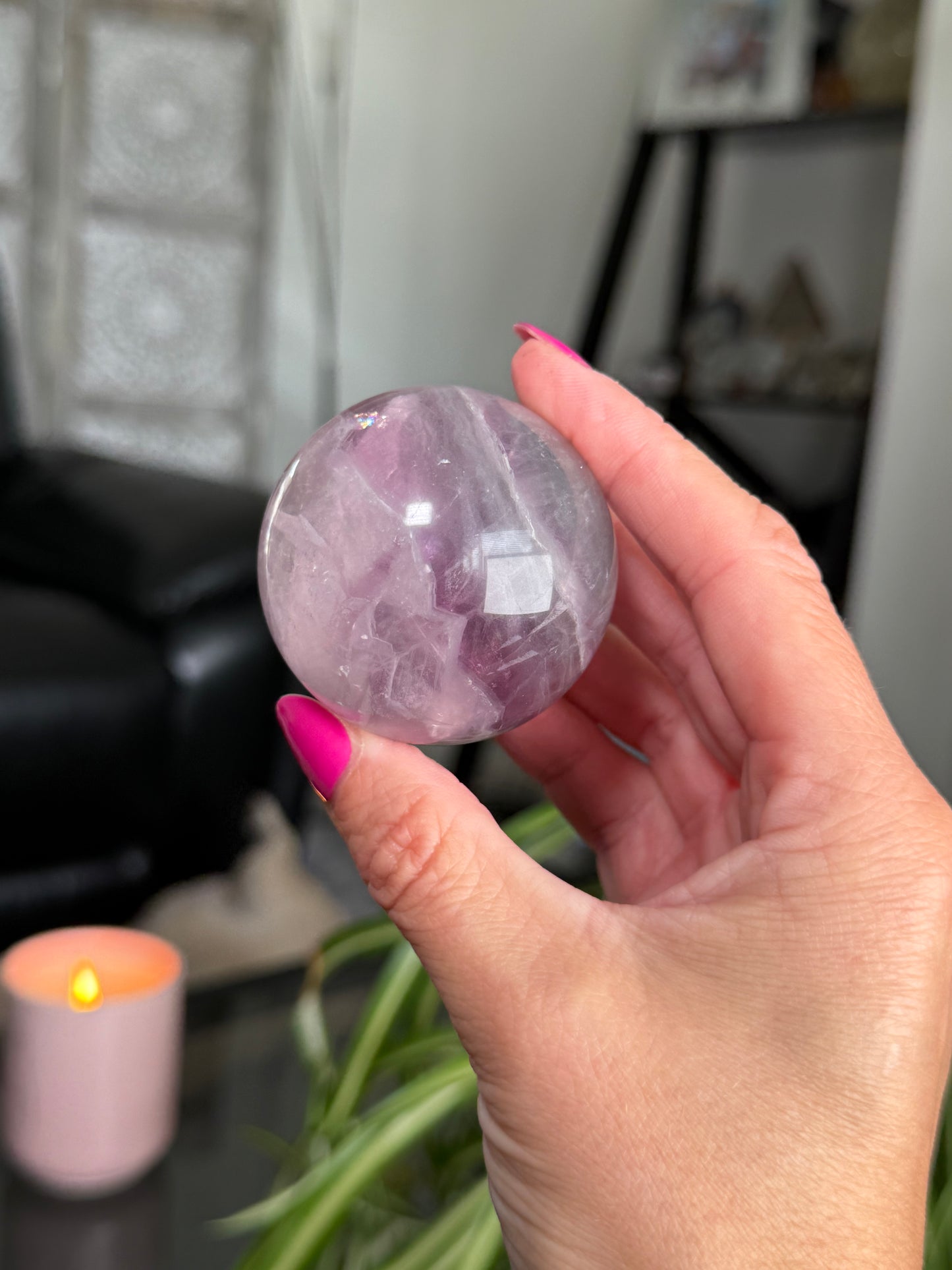 Purple & Green Fluorite Sphere