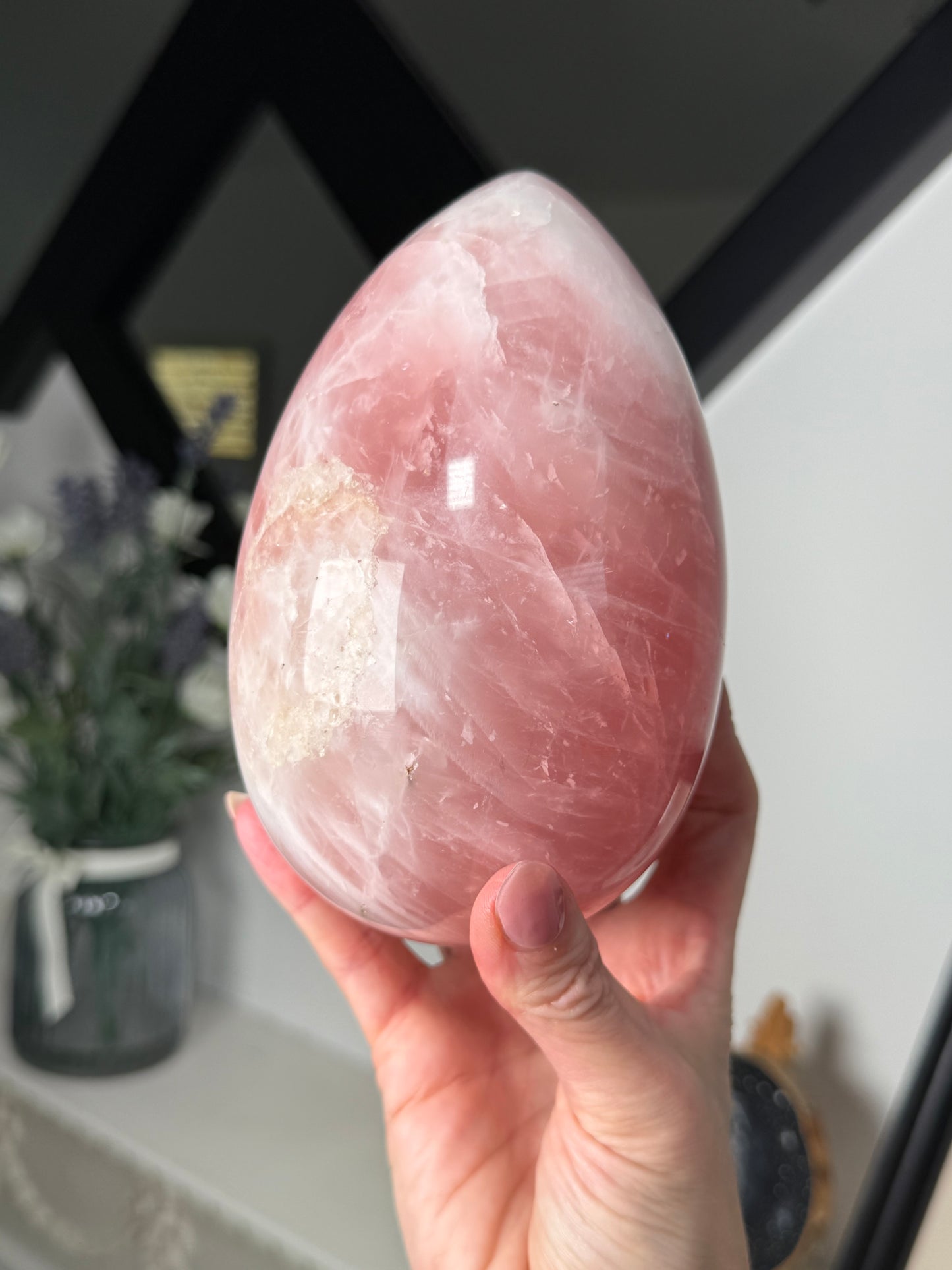 XL Rose Quartz Egg