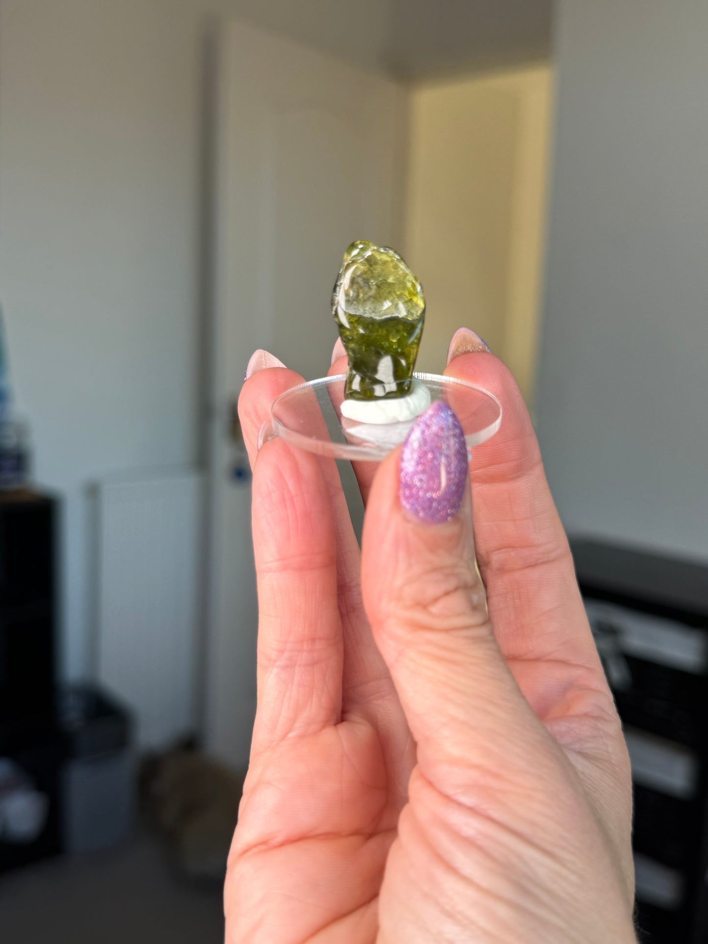 Peridot Tumble On Stand