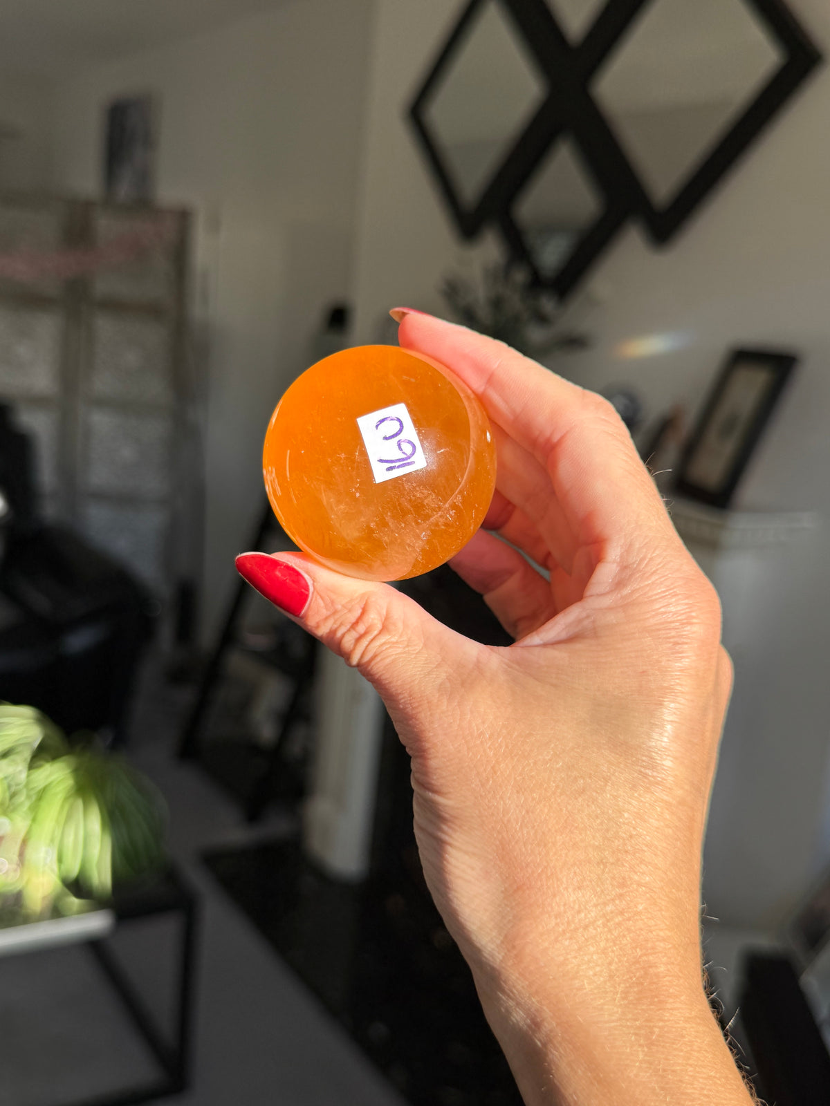 Honey Calcite Sphere - Imperfect
