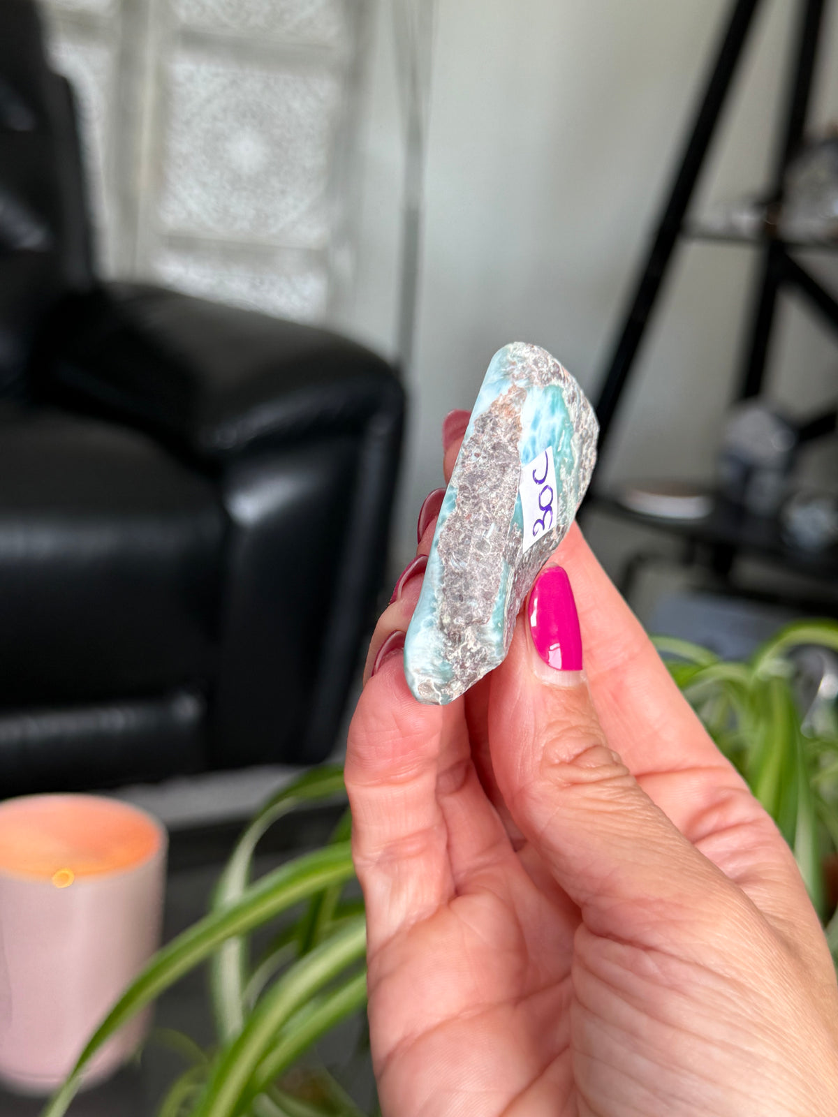 Larimar Polished Slice