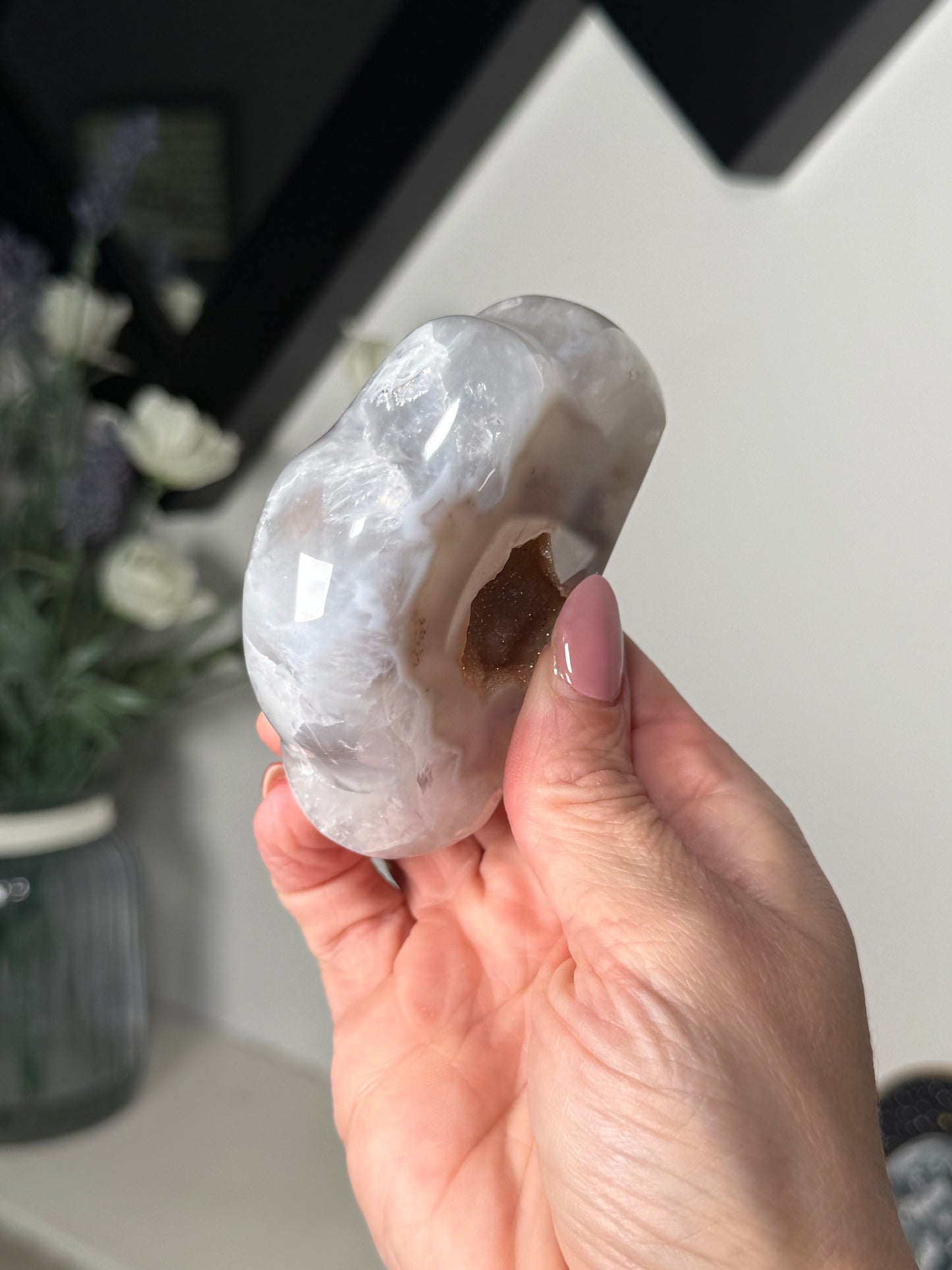 Agate Cloud With Calcite