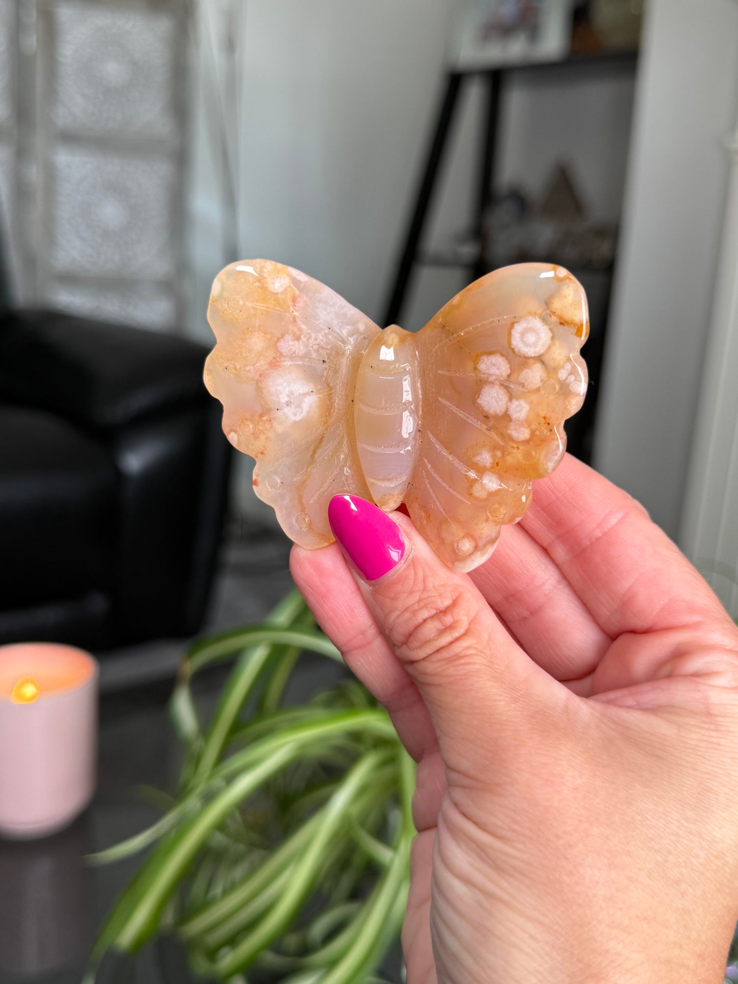 Flower Agate Butterfly