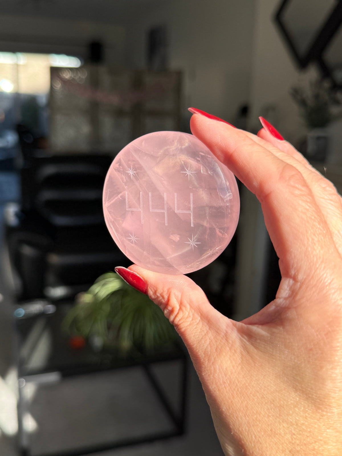 444 Rose Quartz Totem