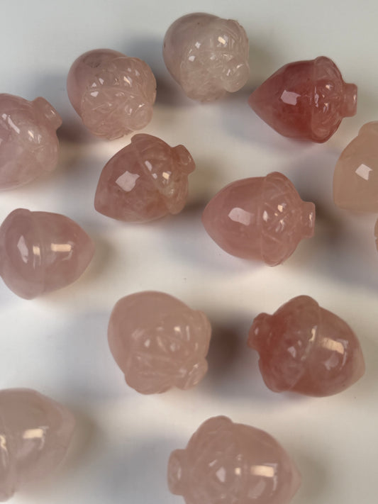 Rose Quartz Acorns