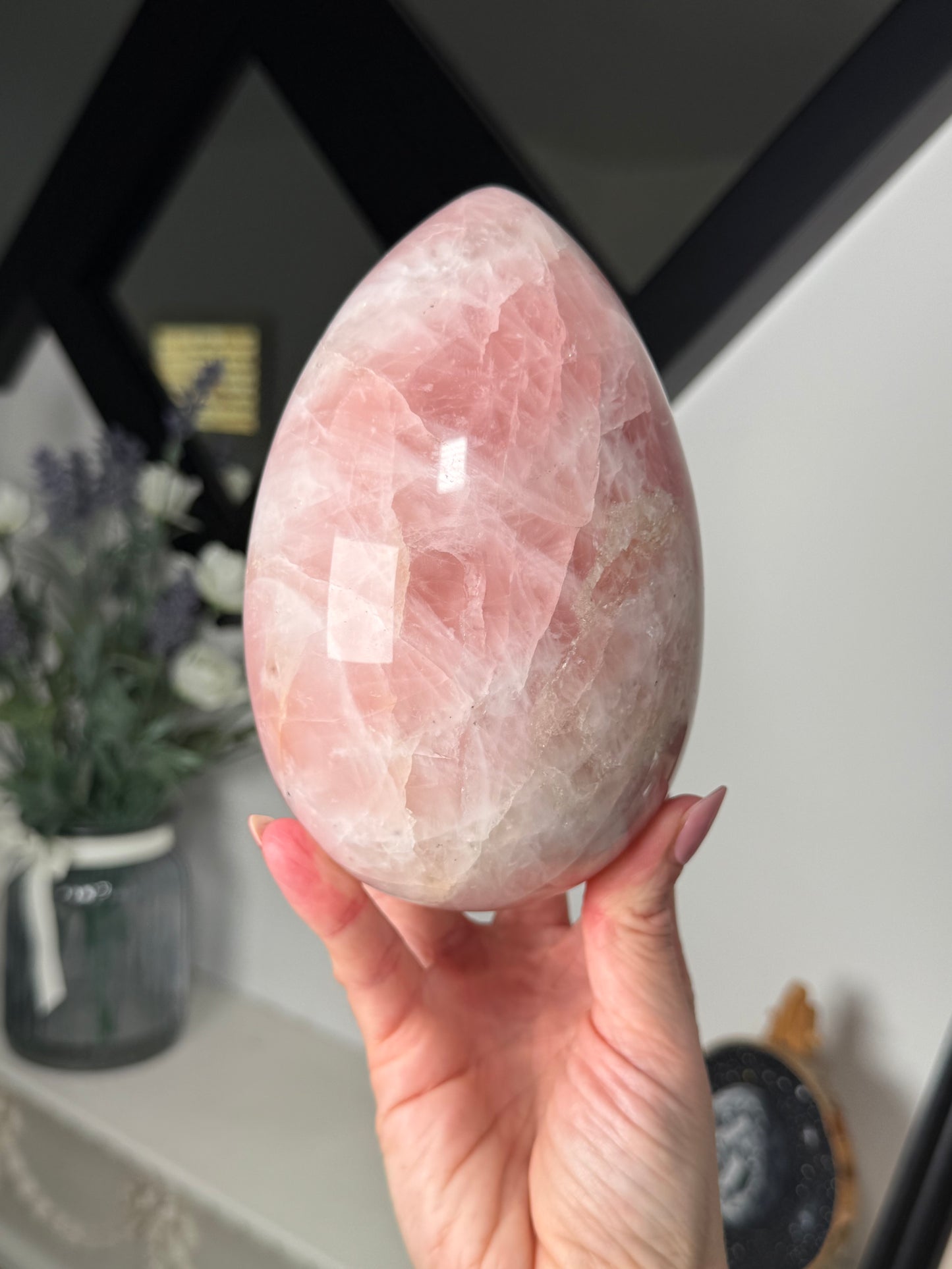 XL Rose Quartz Egg