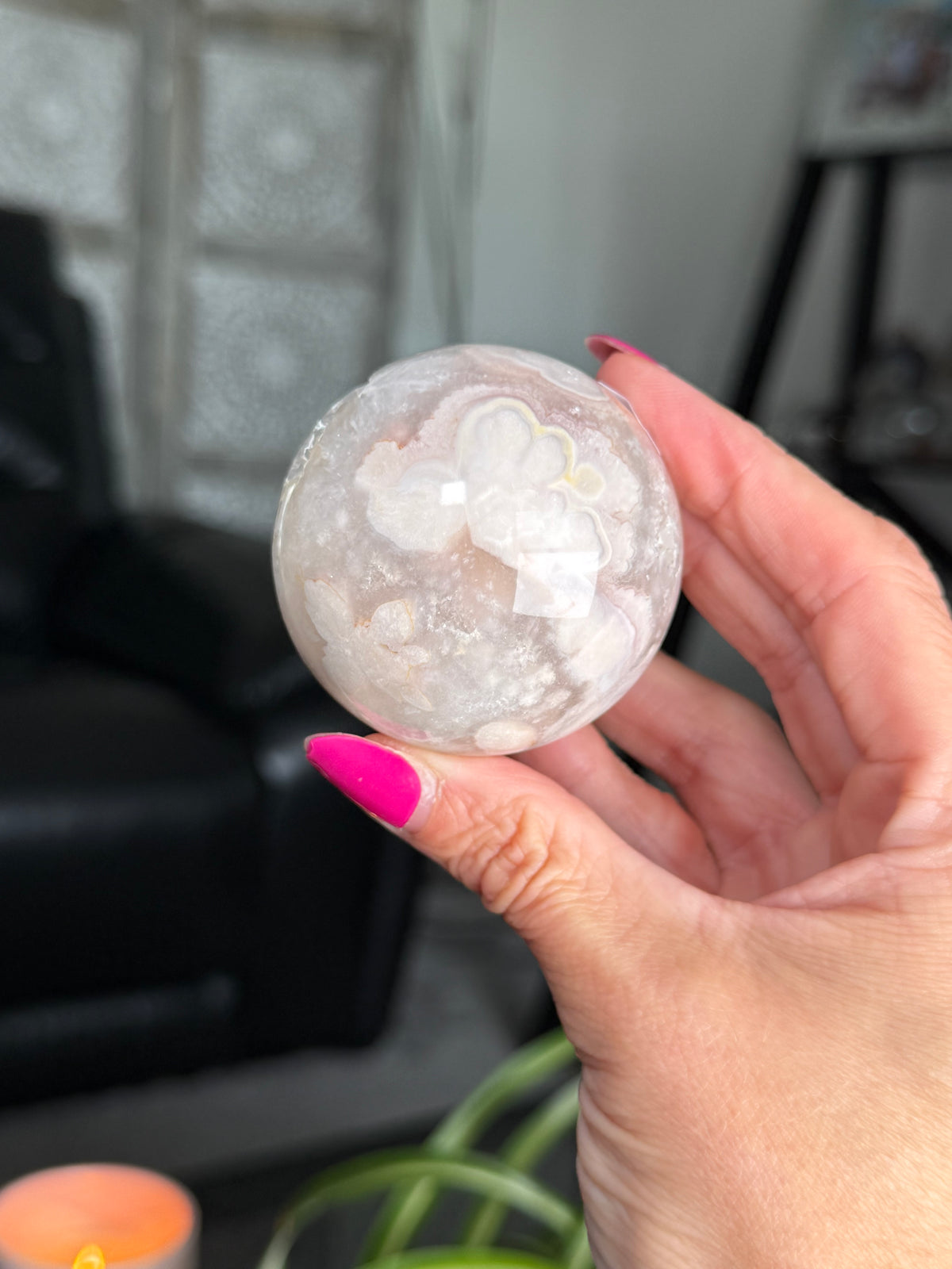 Flower Agate Sphere