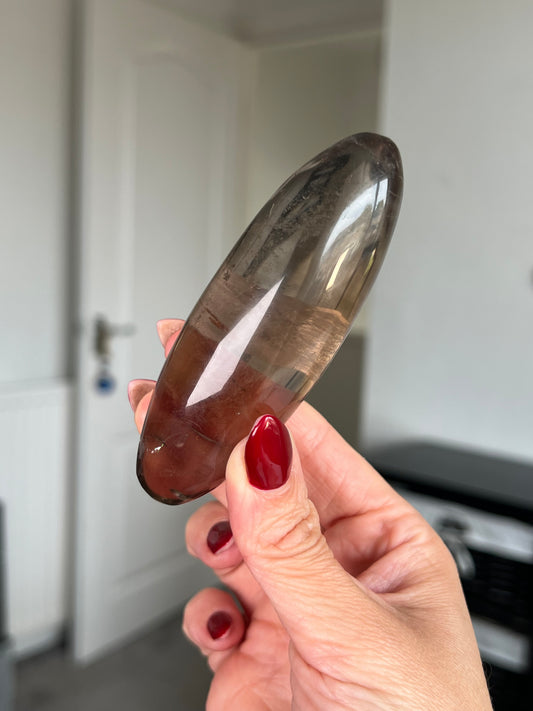 Brazilian Smokey Quartz Shiva With Stand