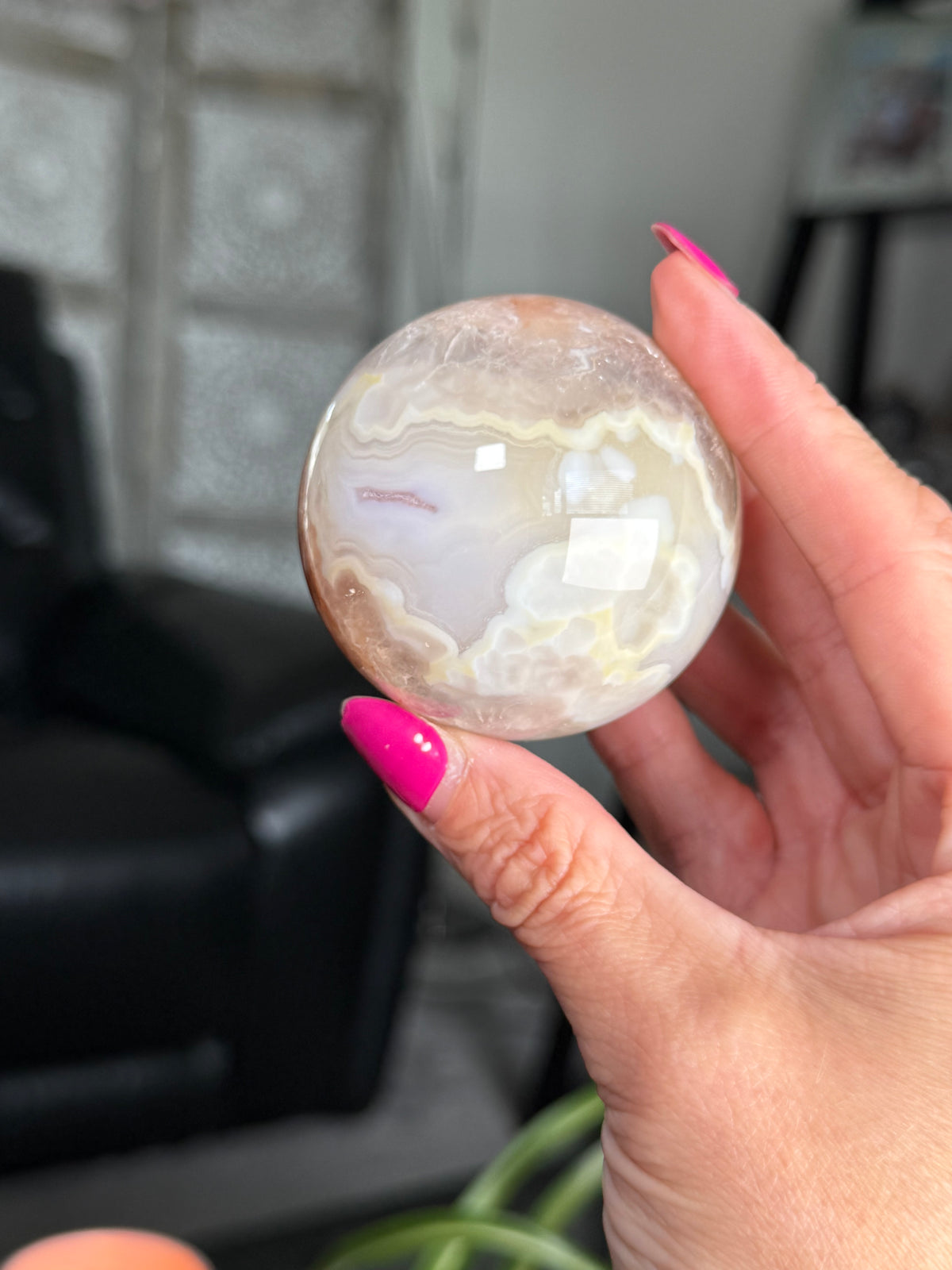 Flower Agate Sphere