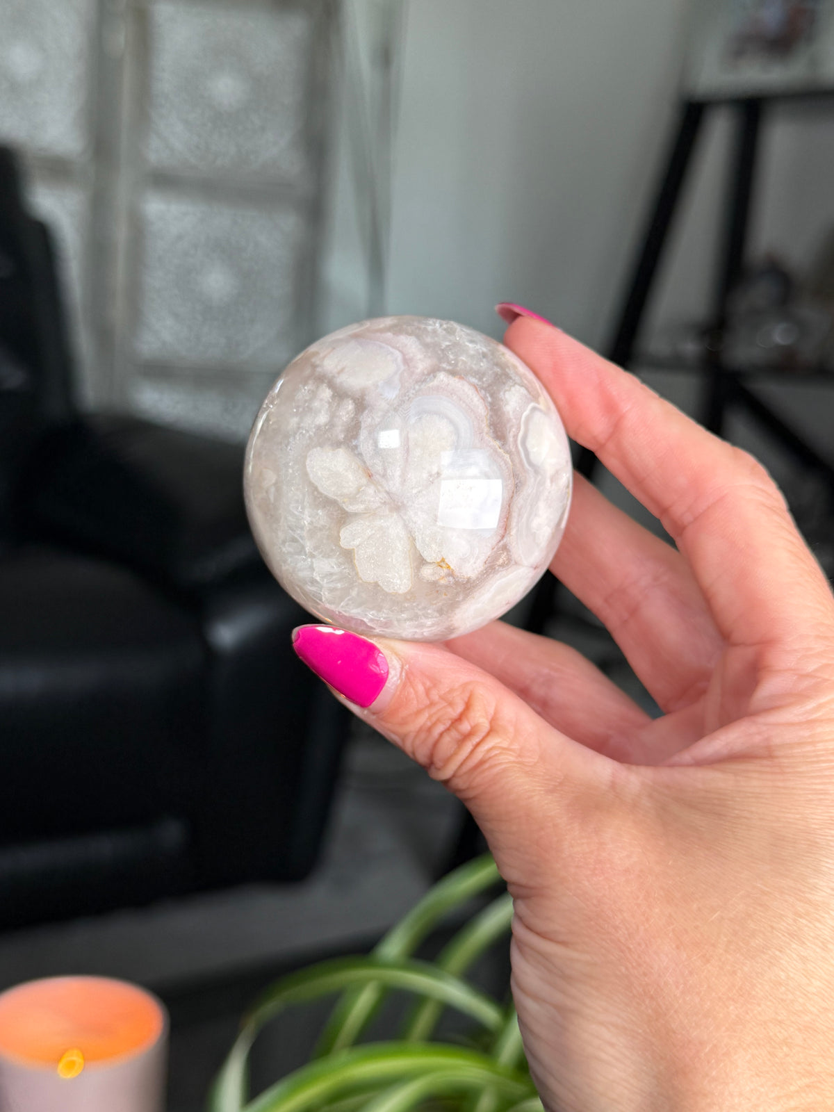 Flower Agate Sphere