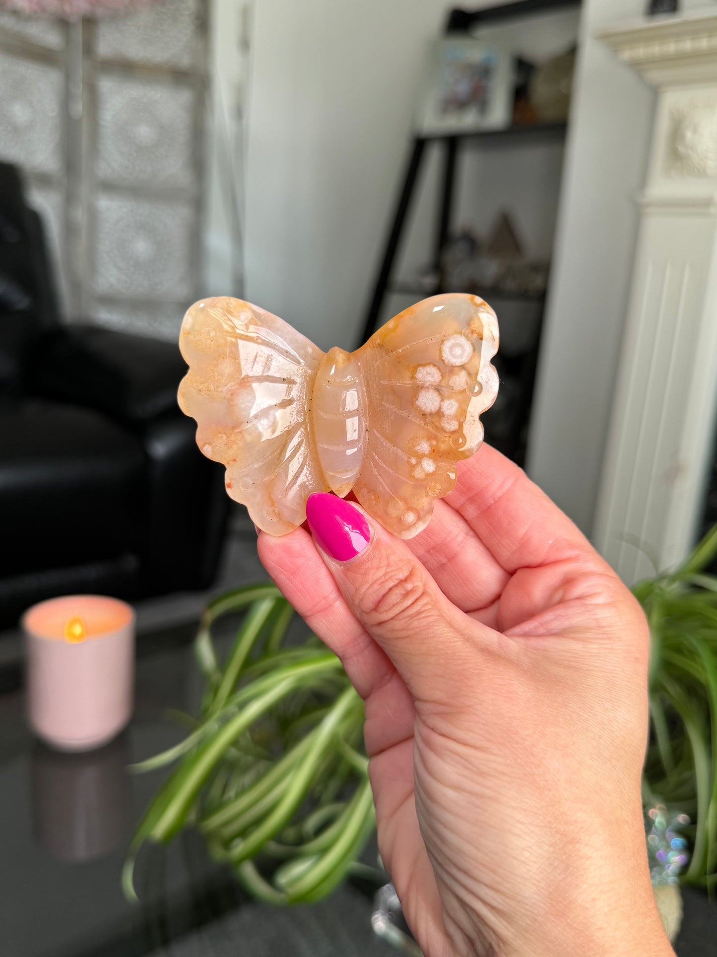 Flower Agate Butterfly