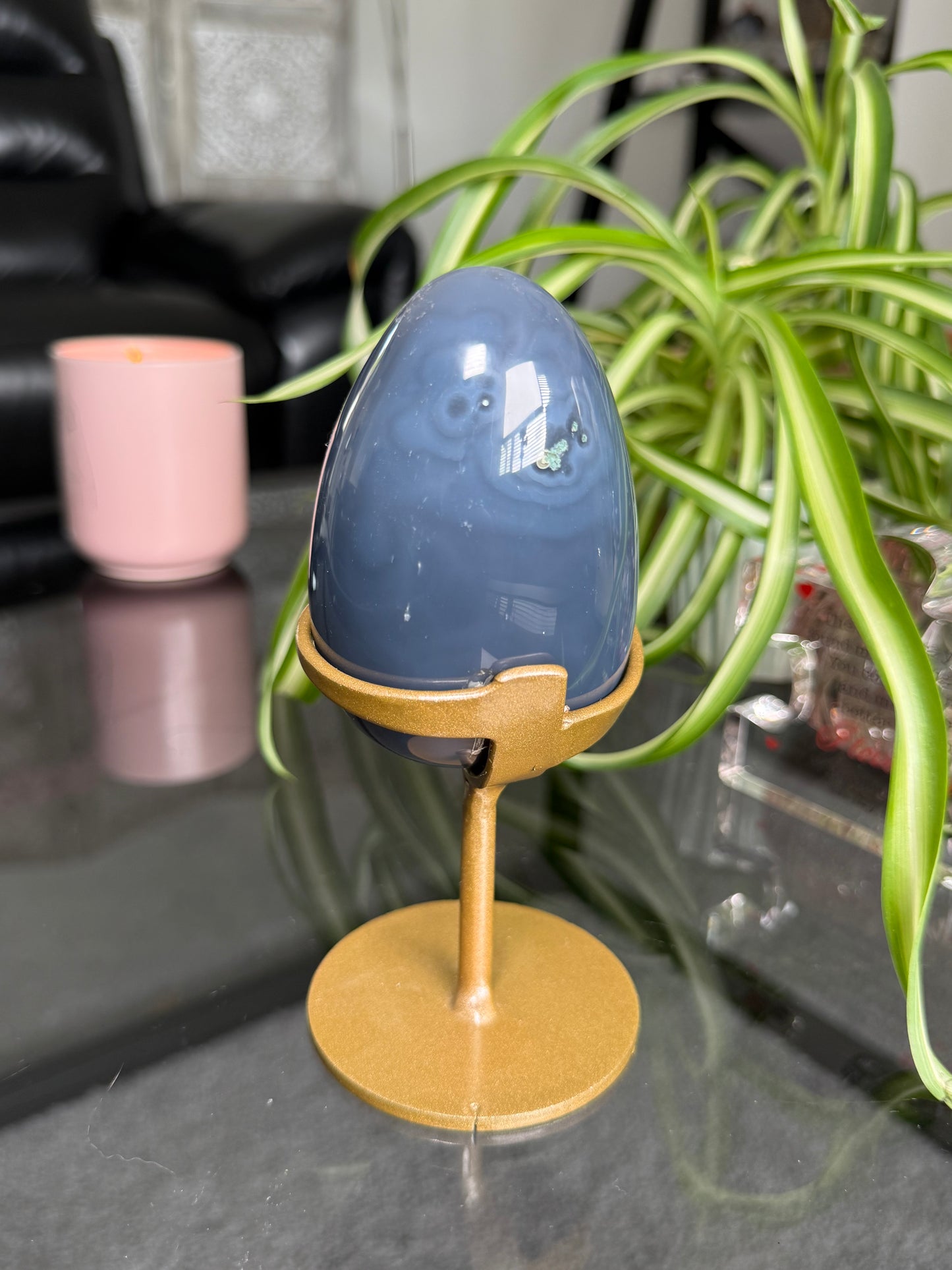 Agate Egg On Stand