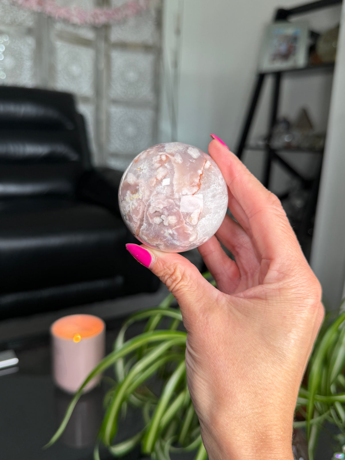 Flower Agate Sphere